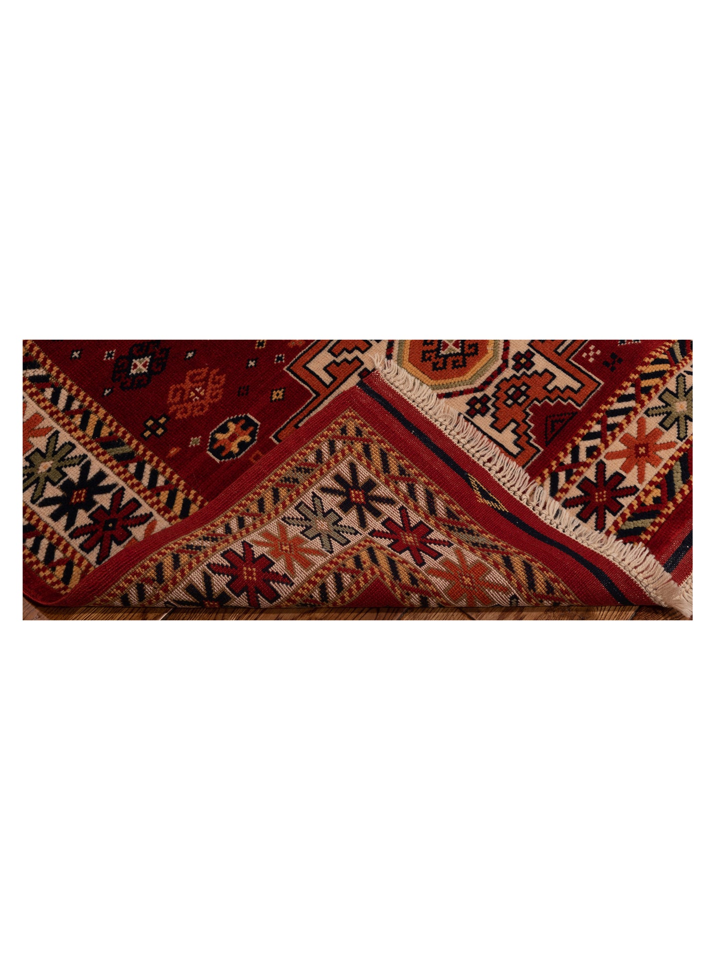 Turkish Shirwan 145148 Red Ivory 3.11x5.4 Hand Knotted Rug