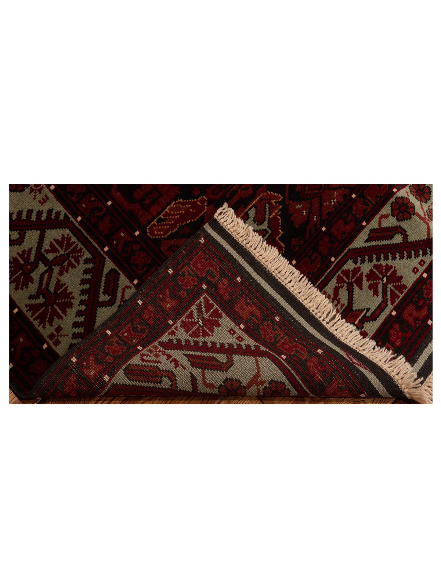 Turkish Shirwan 145152 Black Blue 4.3x5.1 Hand Knotted Rug