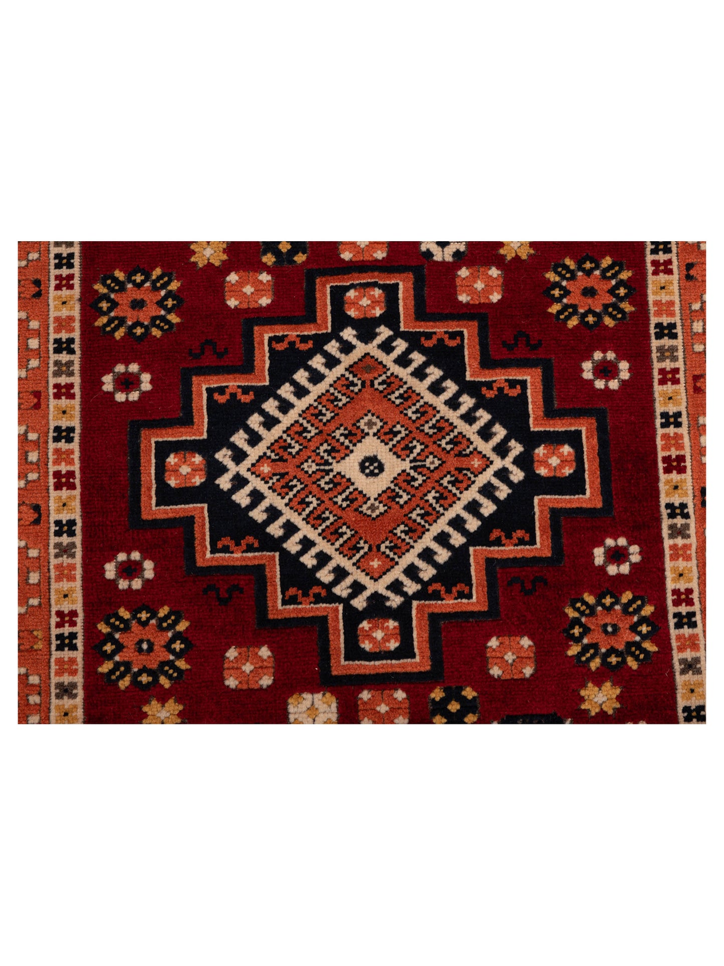 Turkish Shirwan 145153 Red Black 4x5.8 Hand Knotted Rug