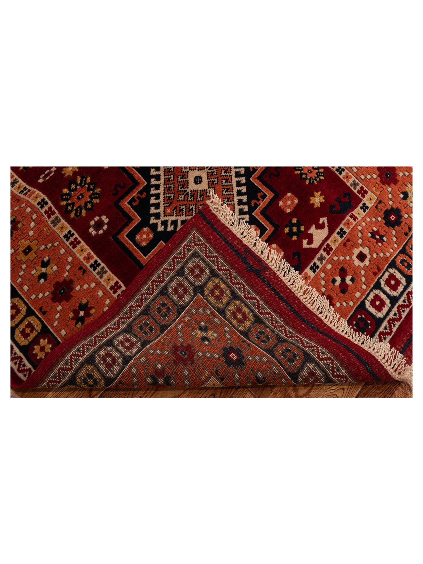 Turkish Shirwan 145153 Red Black 4x5.8 Hand Knotted Rug