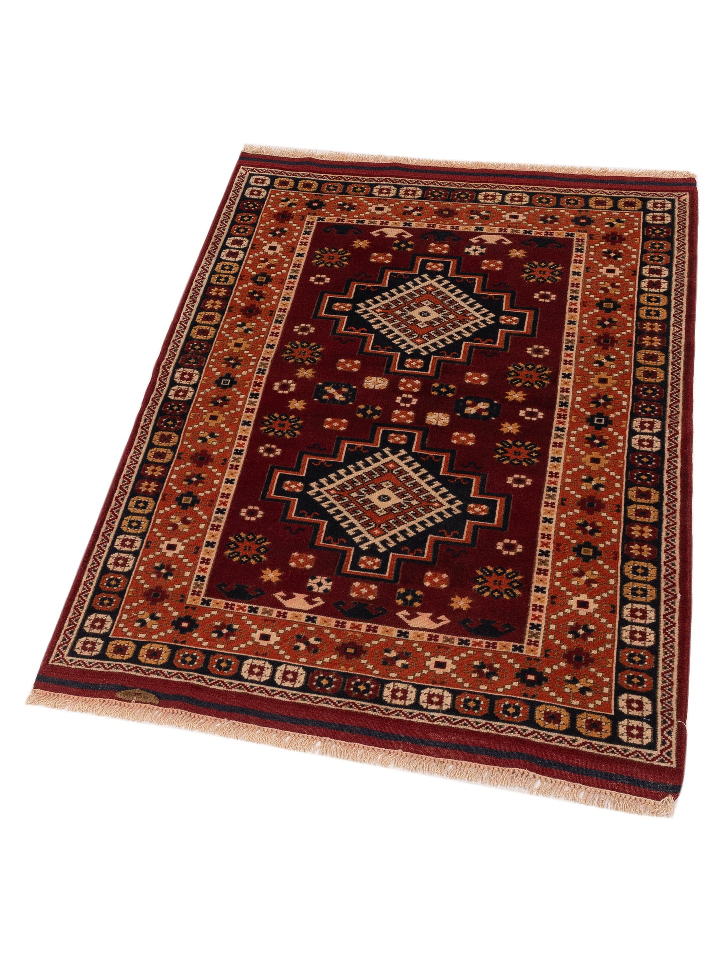 Turkish Shirwan 145154 Red Orange 3.11x5.6 Hand Knotted Rug