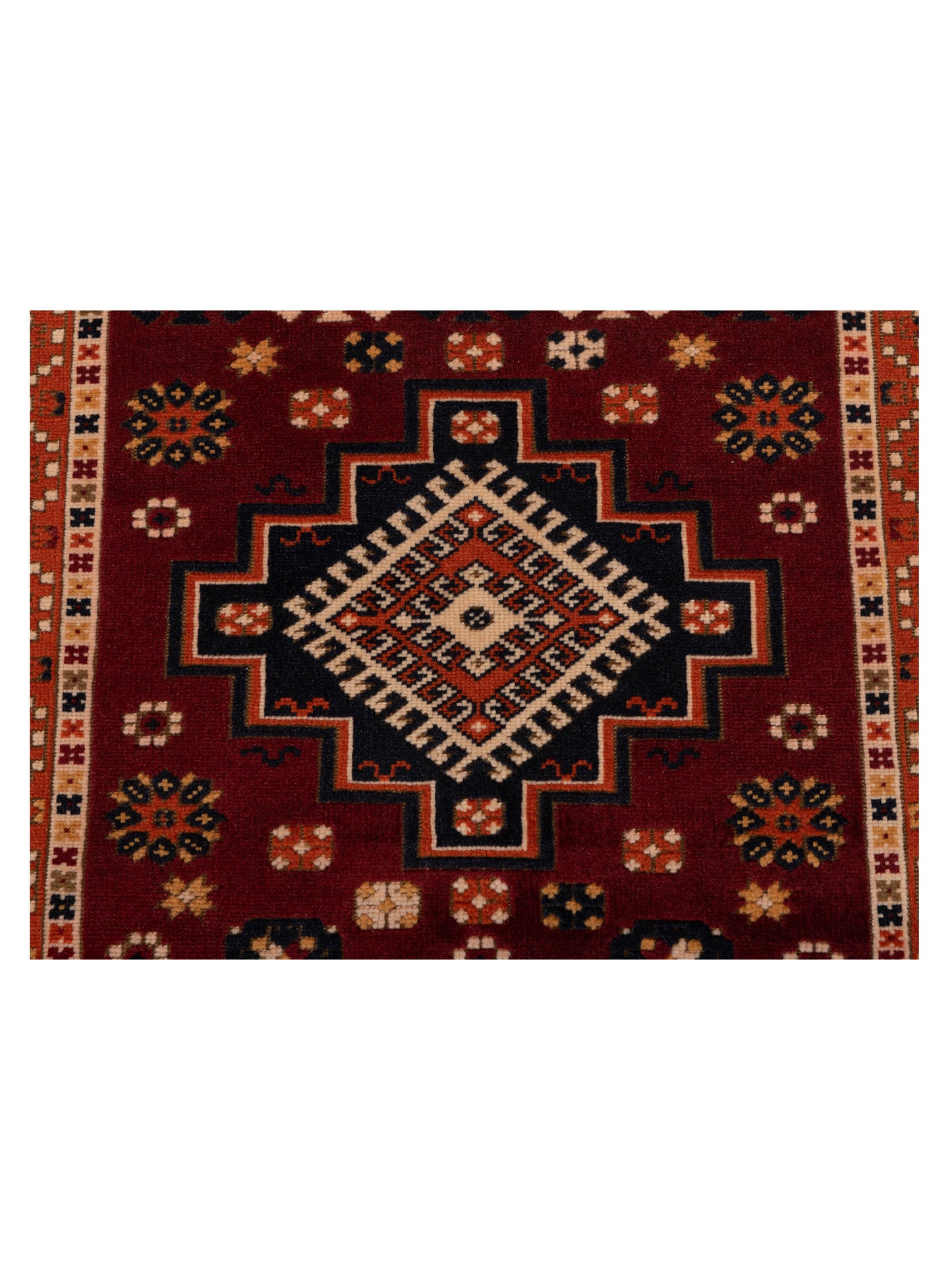 Turkish Shirwan 145154 Red Orange 3.11x5.6 Hand Knotted Rug