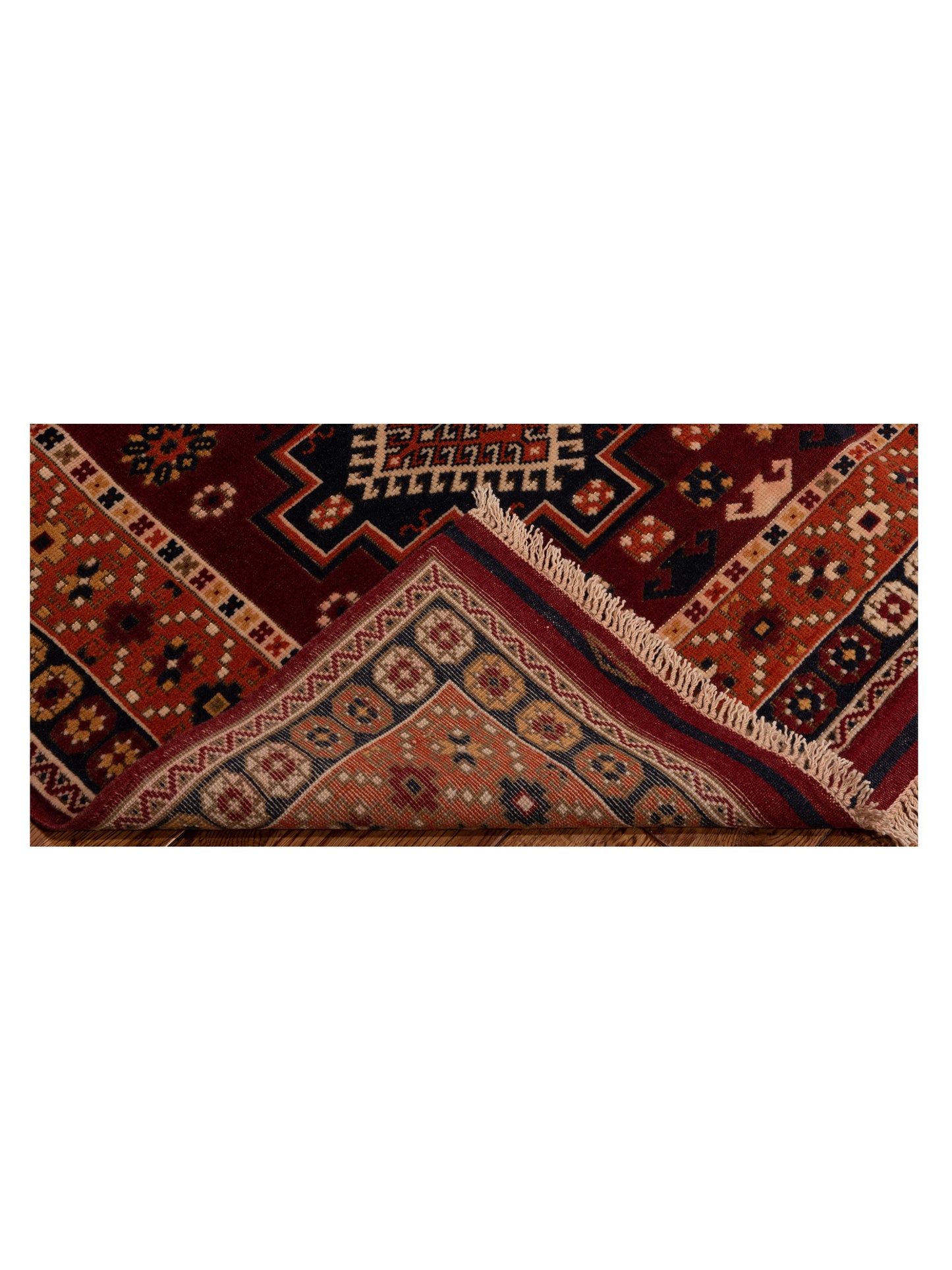 Turkish Shirwan 145154 Red Orange 3.11x5.6 Hand Knotted Rug