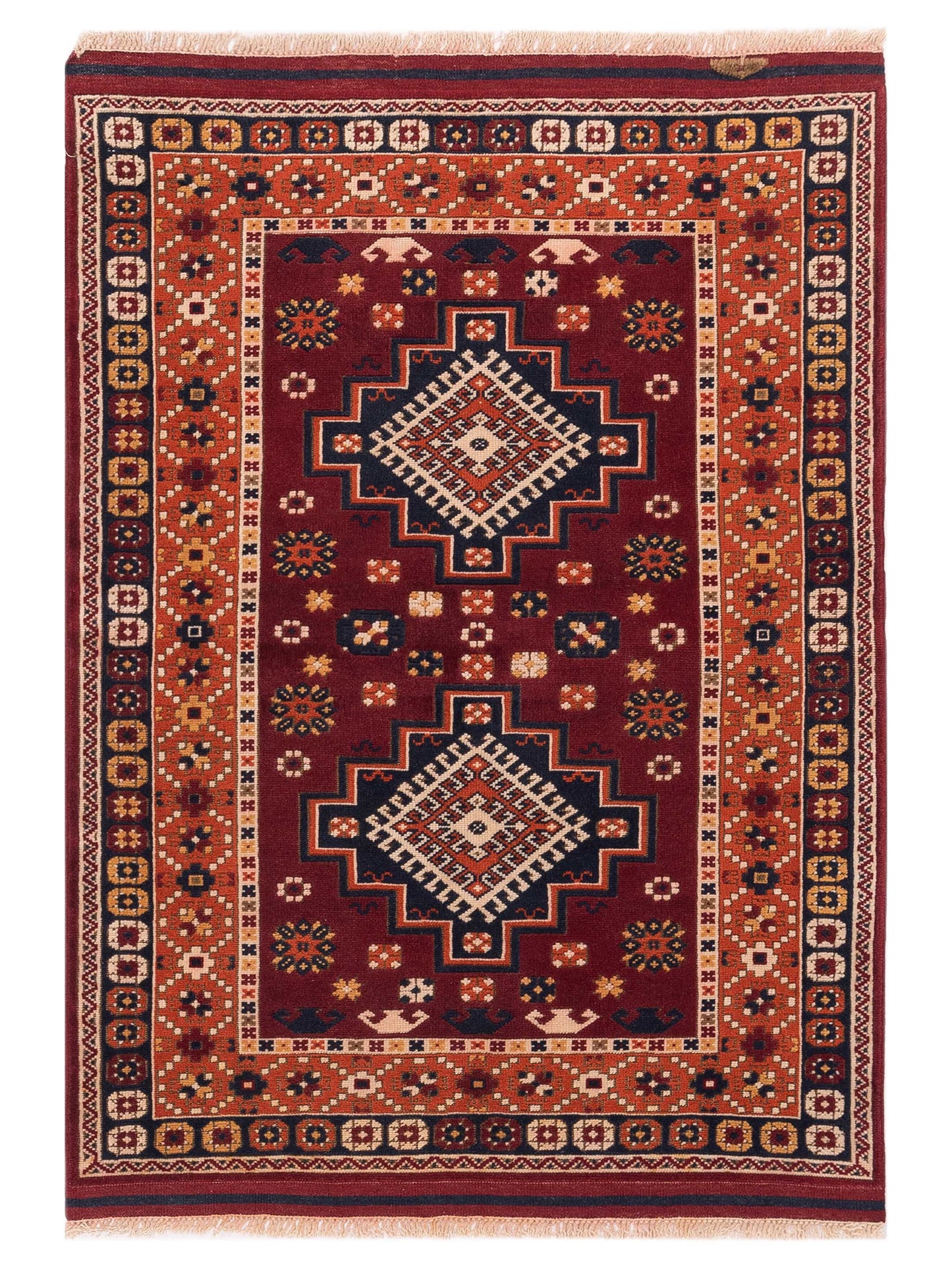 Pasha Turkish Shirwan Red Orange Traditional