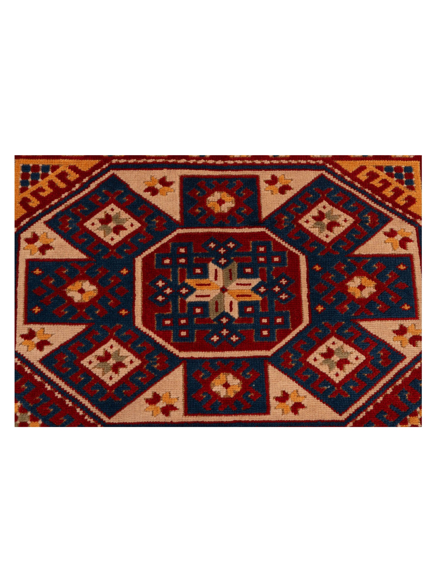 Turkish Shirwan 145157 Red Ivory 5.4x6.8 Hand Knotted Rug