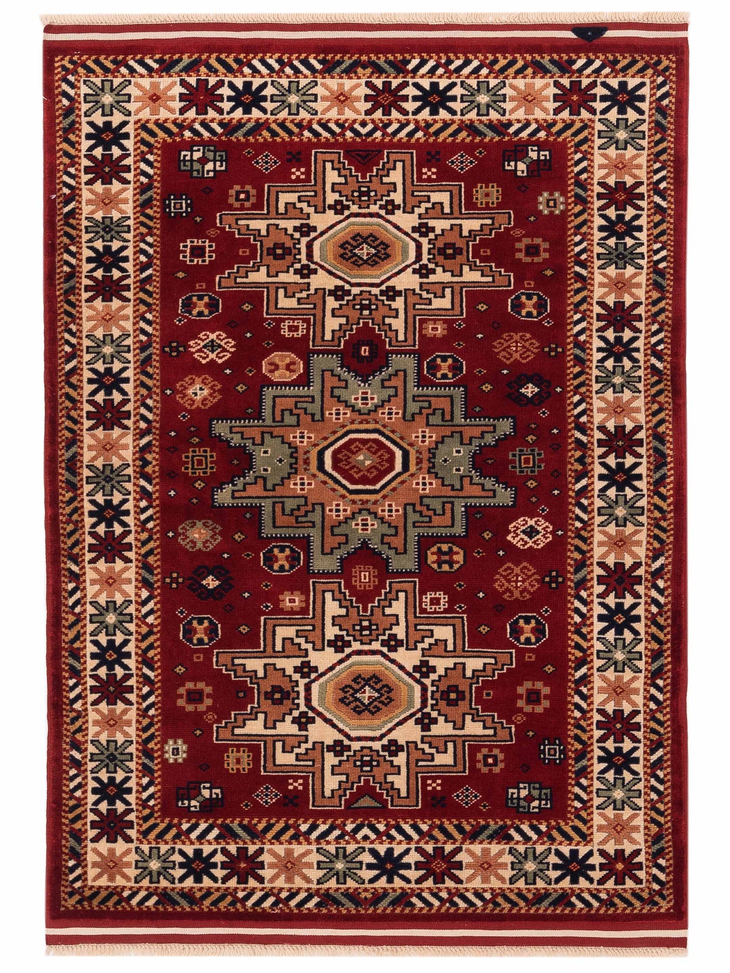 Pasha Turkish Shirwan Red Ivory Traditional