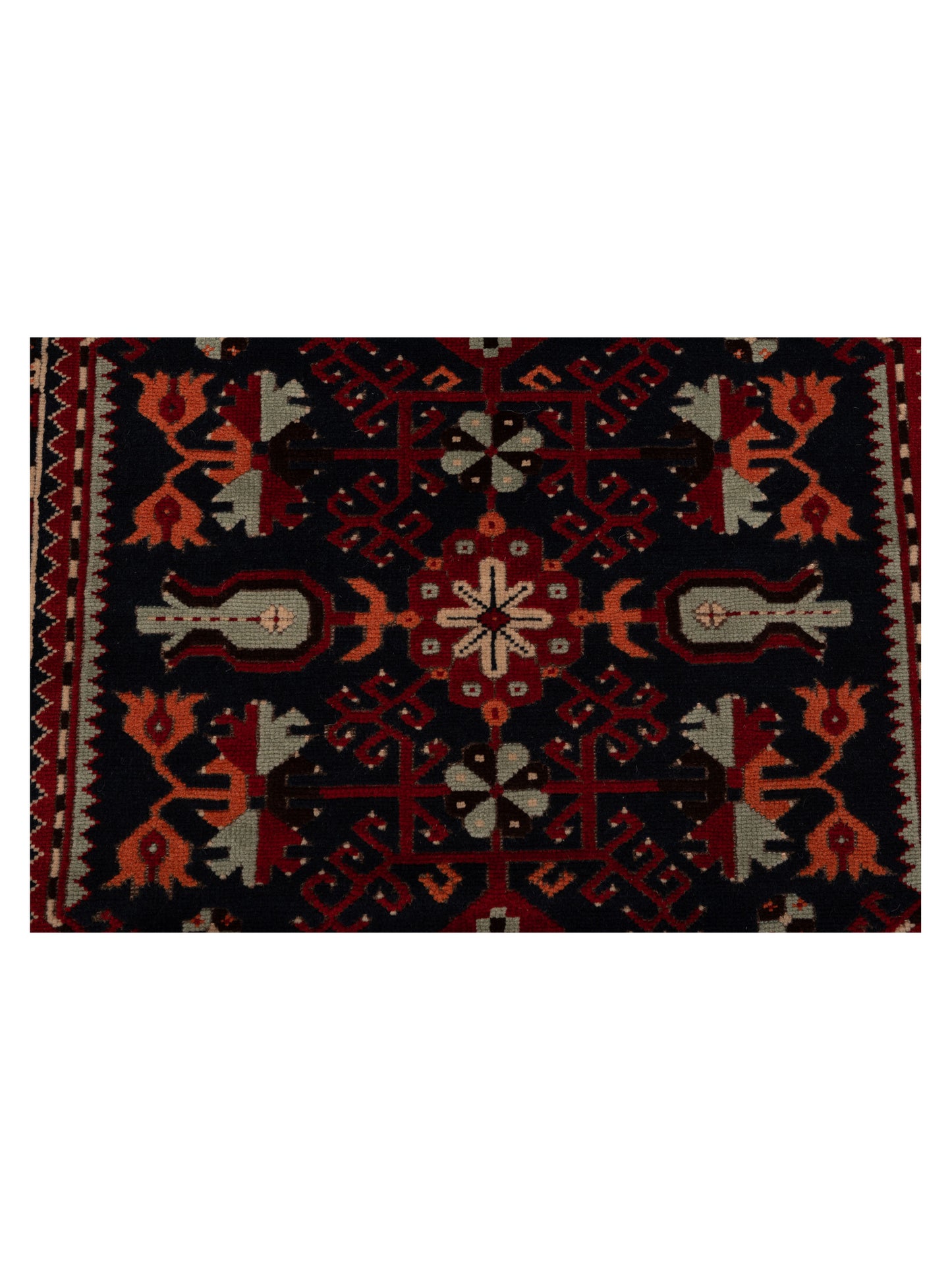 Turkish Shirwan 145163 Black Red 3.10x5.7 Hand Knotted Rug