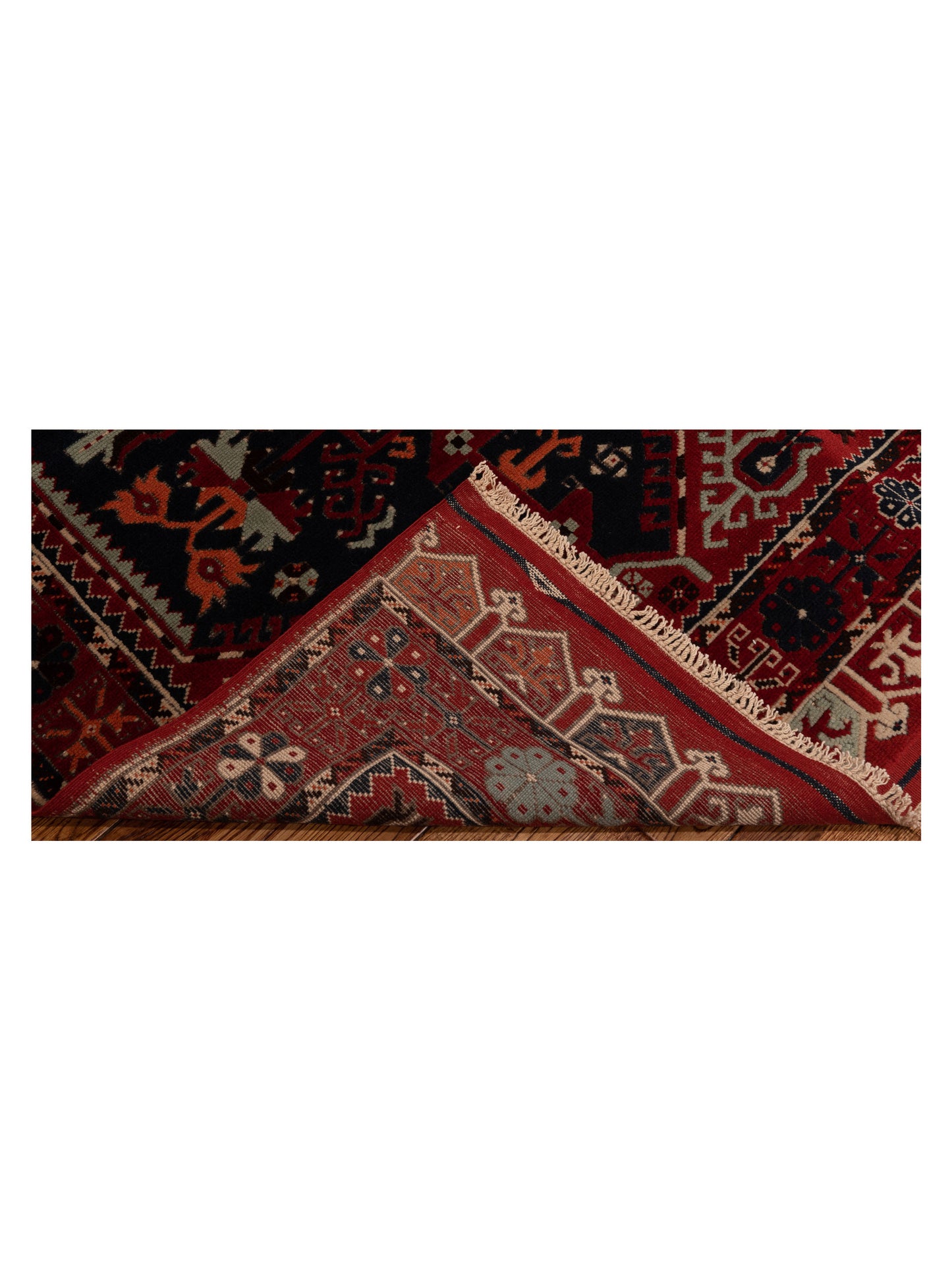 Turkish Shirwan 145163 Black Red 3.10x5.7 Hand Knotted Rug