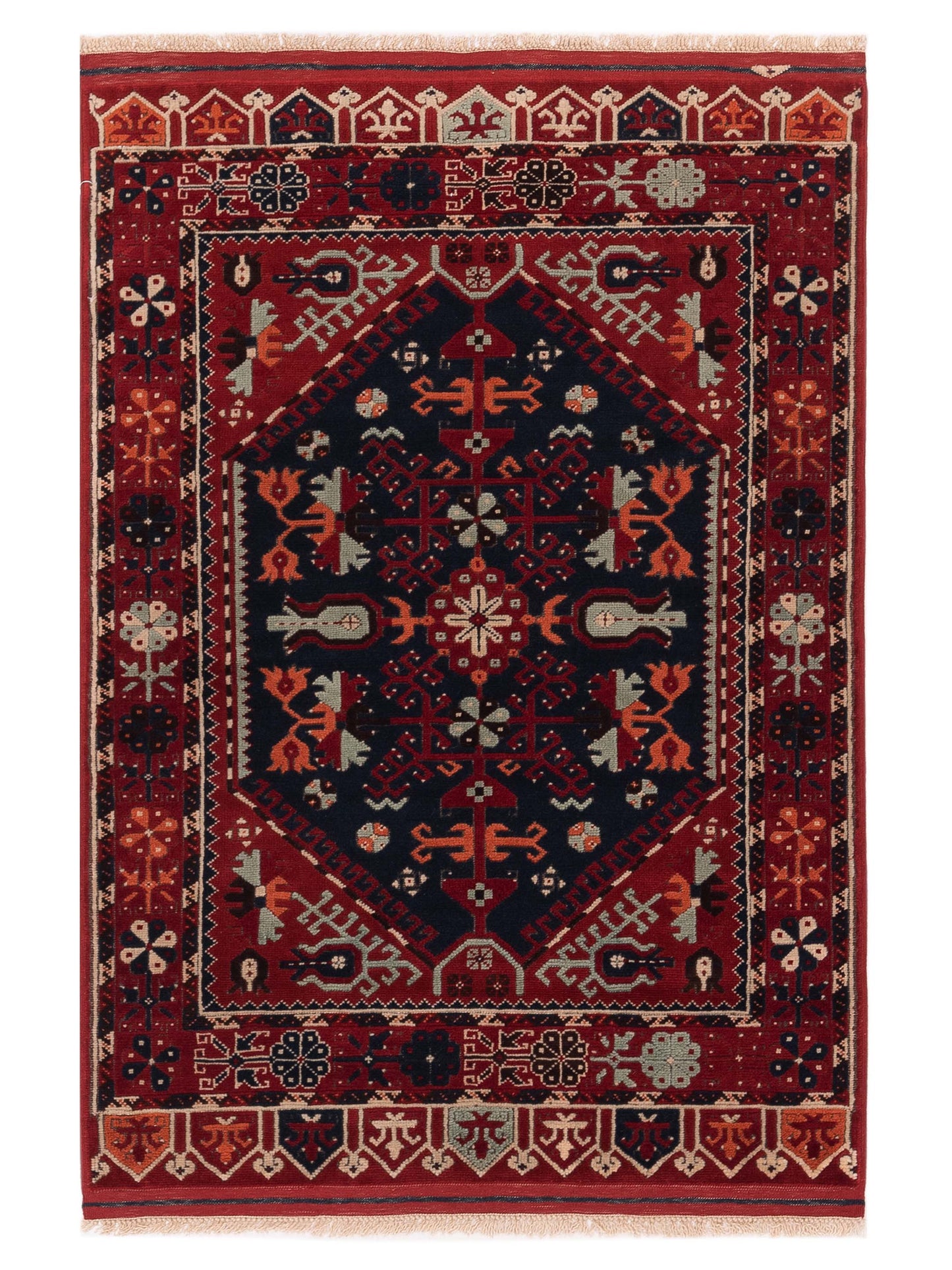 Pasha Turkish Shirwan Black Red Traditional