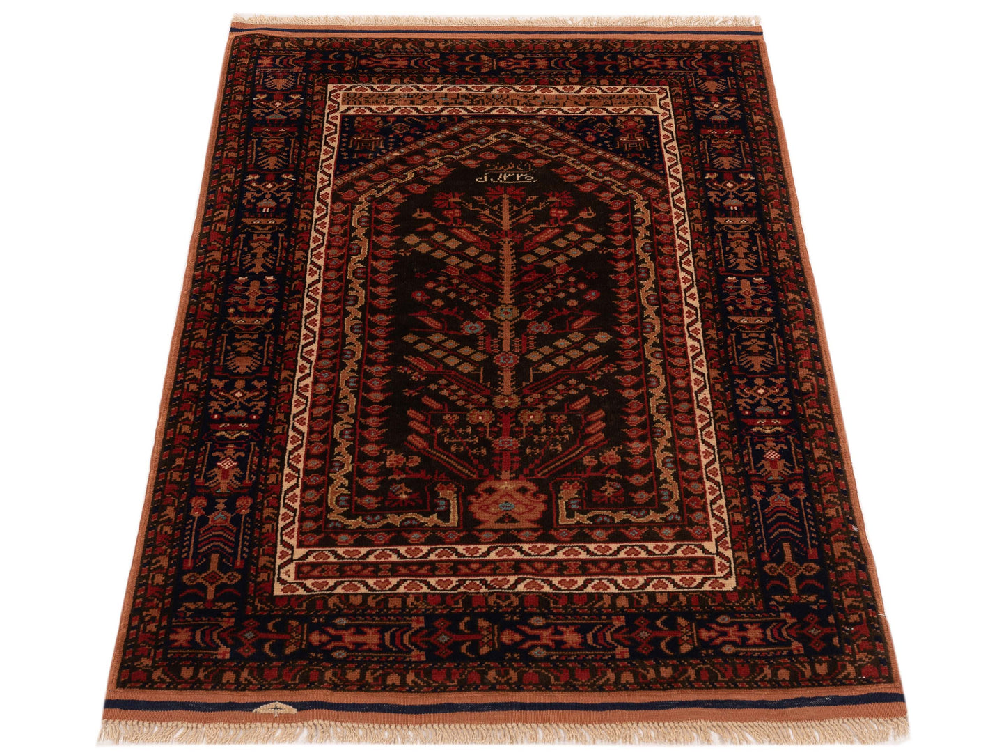 Turkish Shirwan 145165 Black Black 3.9x5.4 Hand Knotted Rug