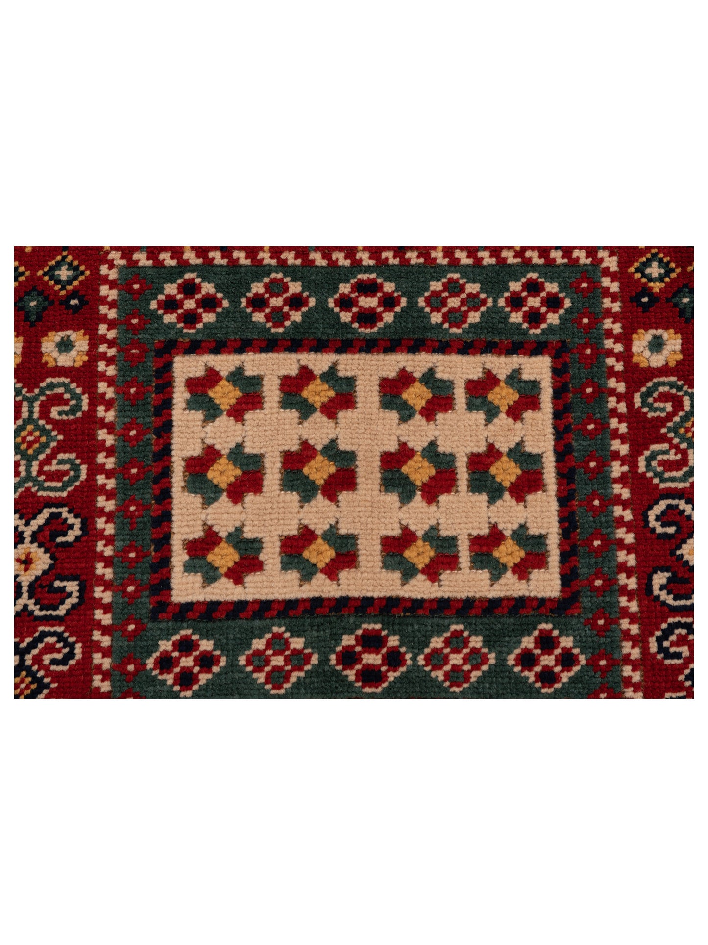 Turkish Shirwan 145168 Red Navy 4.2x5.6 Hand Knotted Rug