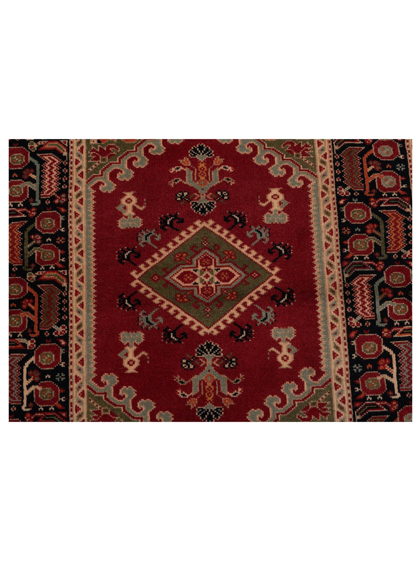Turkish Shirwan 145174 Red Navy 3.11x5.5 Hand Knotted Rug