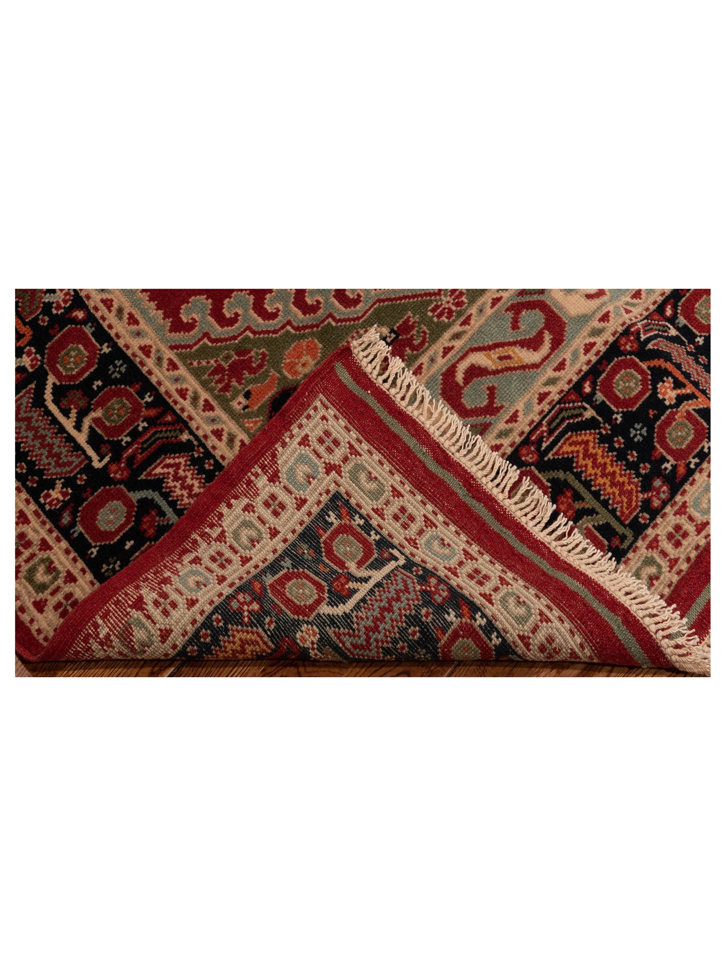 Turkish Shirwan 145174 Red Navy 3.11x5.5 Hand Knotted Rug