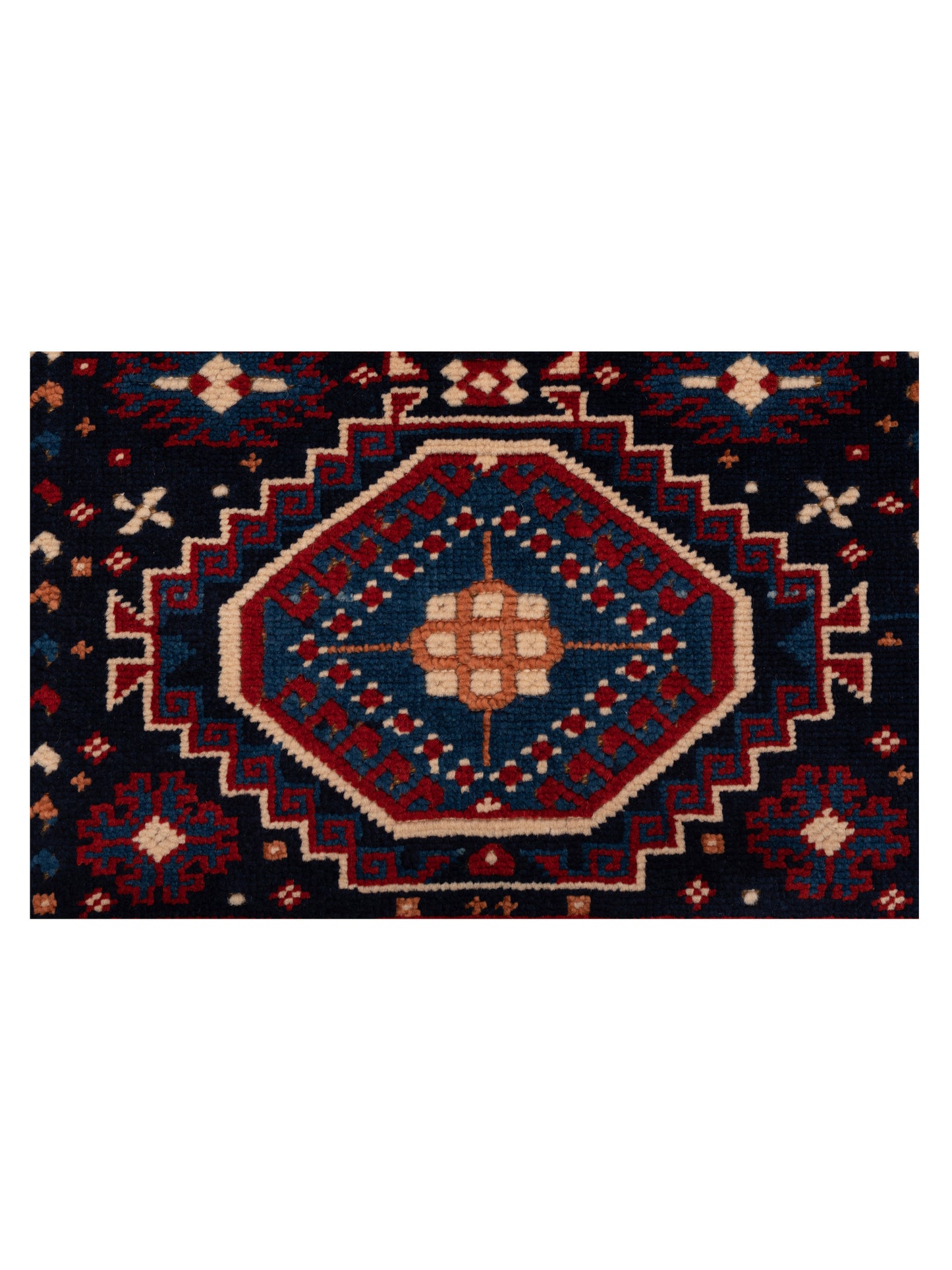 Turkish Shirwan 145182 Navy Red 4.3x5.5 Hand Knotted Rug