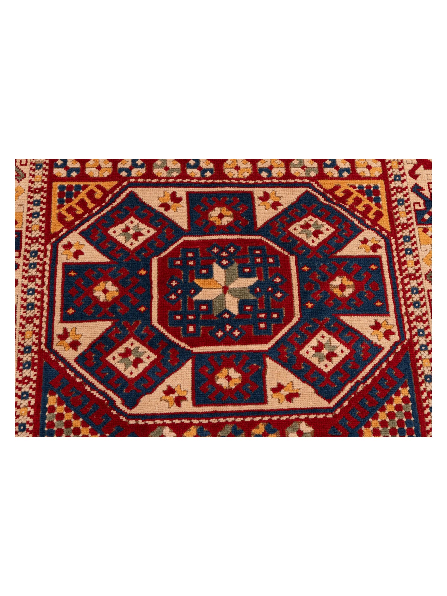 Turkish Shirwan 145185 Red Ivory 5.1x7.1 Hand Knotted Rug