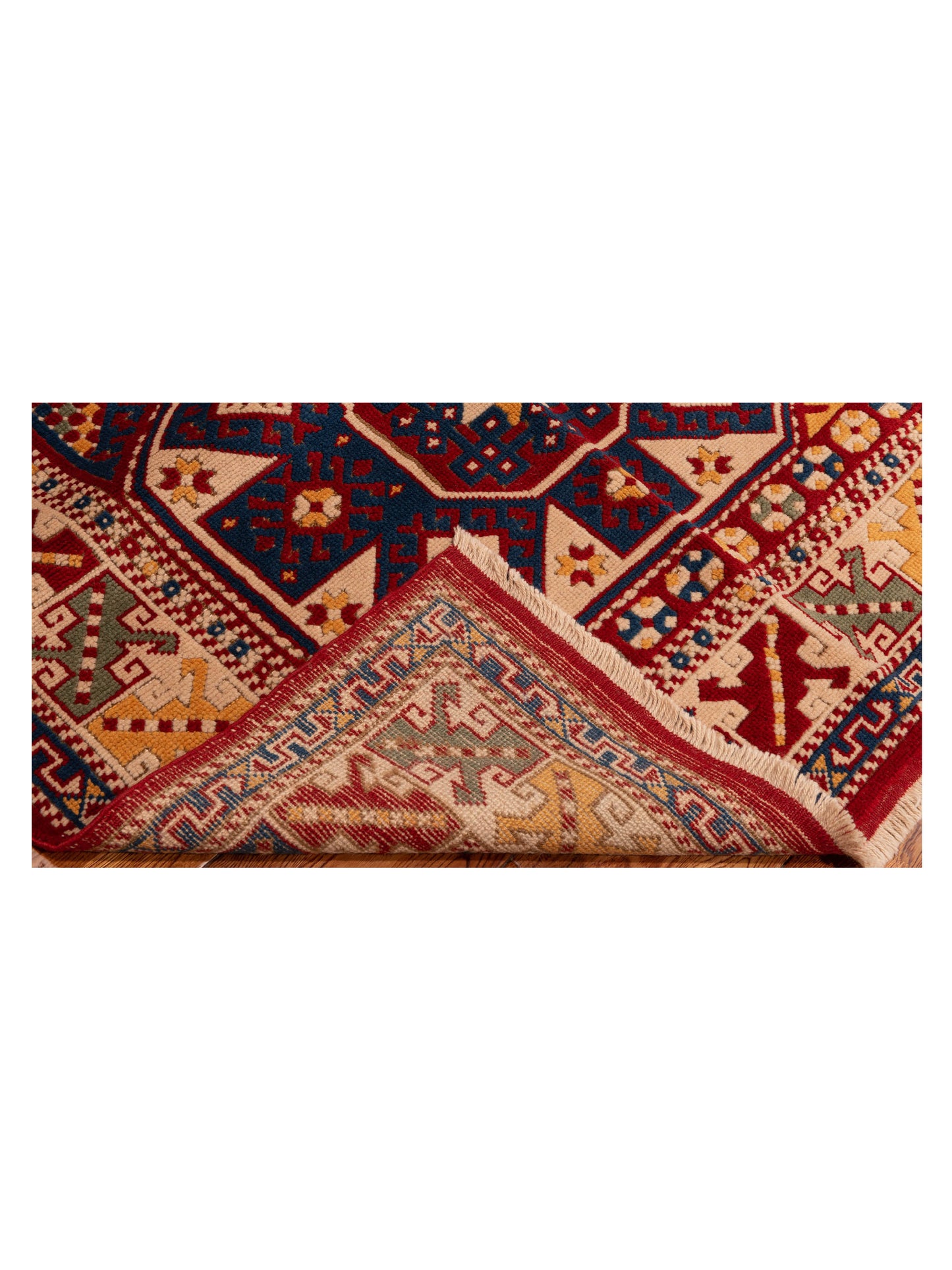 Turkish Shirwan 145185 Red Ivory 5.1x7.1 Hand Knotted Rug