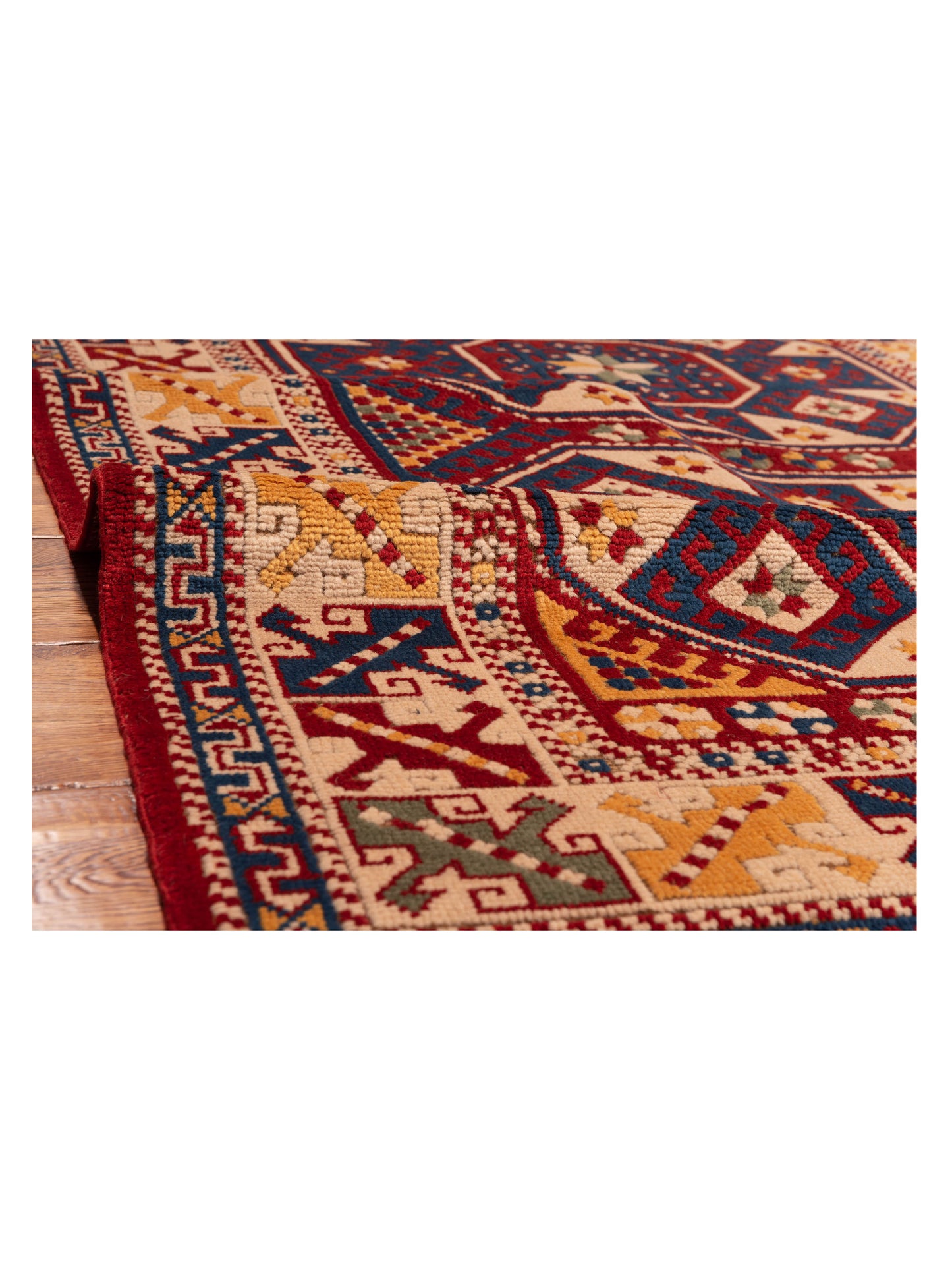 Turkish Shirwan 145185 Red Ivory 5.1x7.1 Hand Knotted Rug