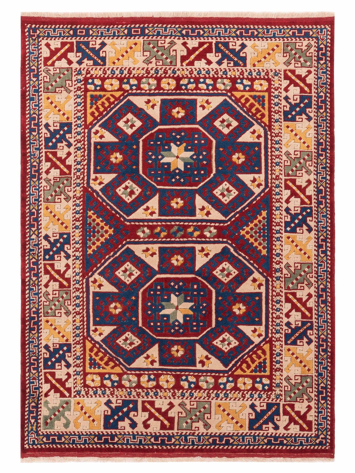 Pasha Turkish Shirwan Red Ivory Traditional