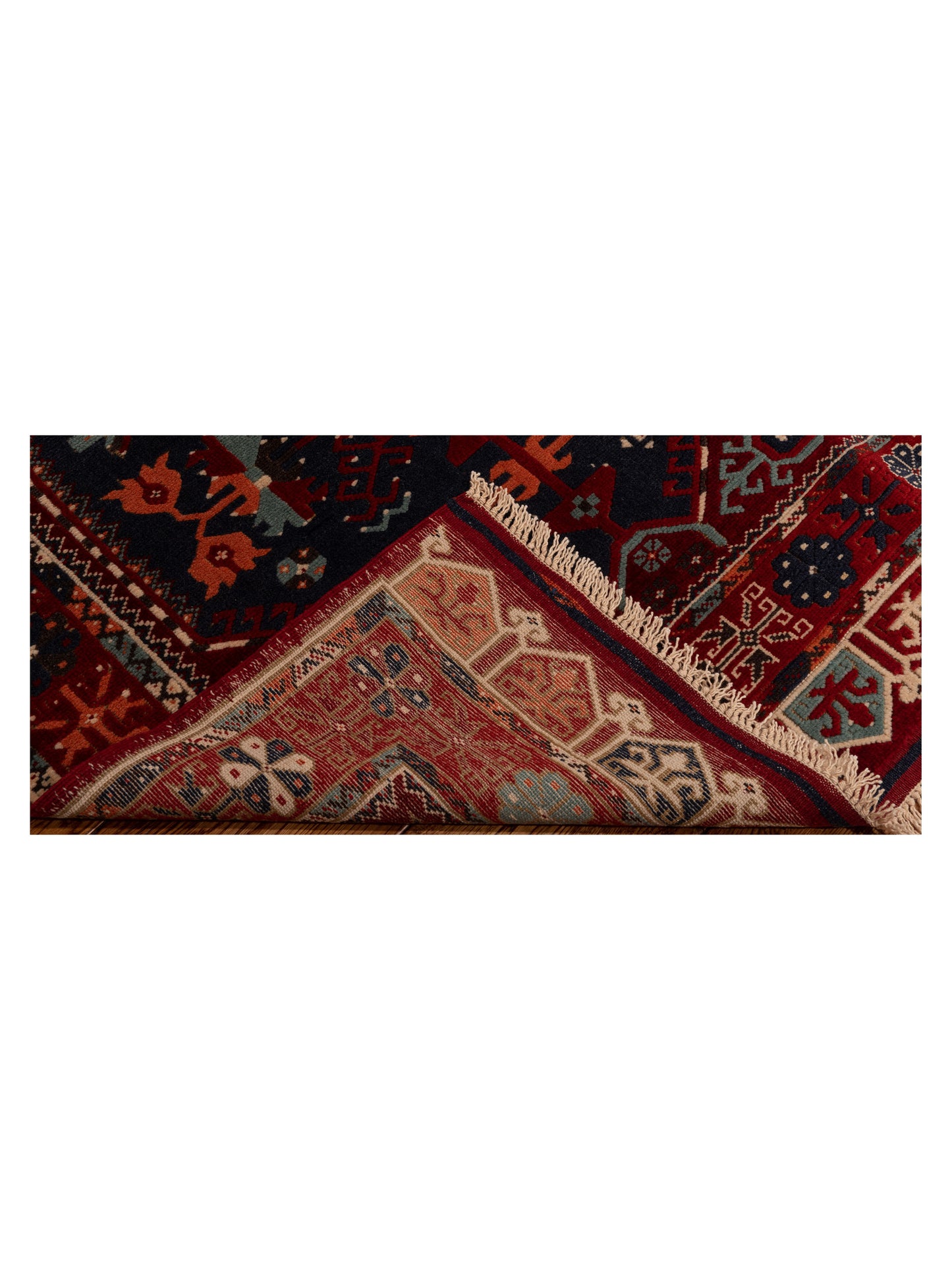 Turkish Shirwan 145188 Navy Red 4.1x5.7 Hand Knotted Rug