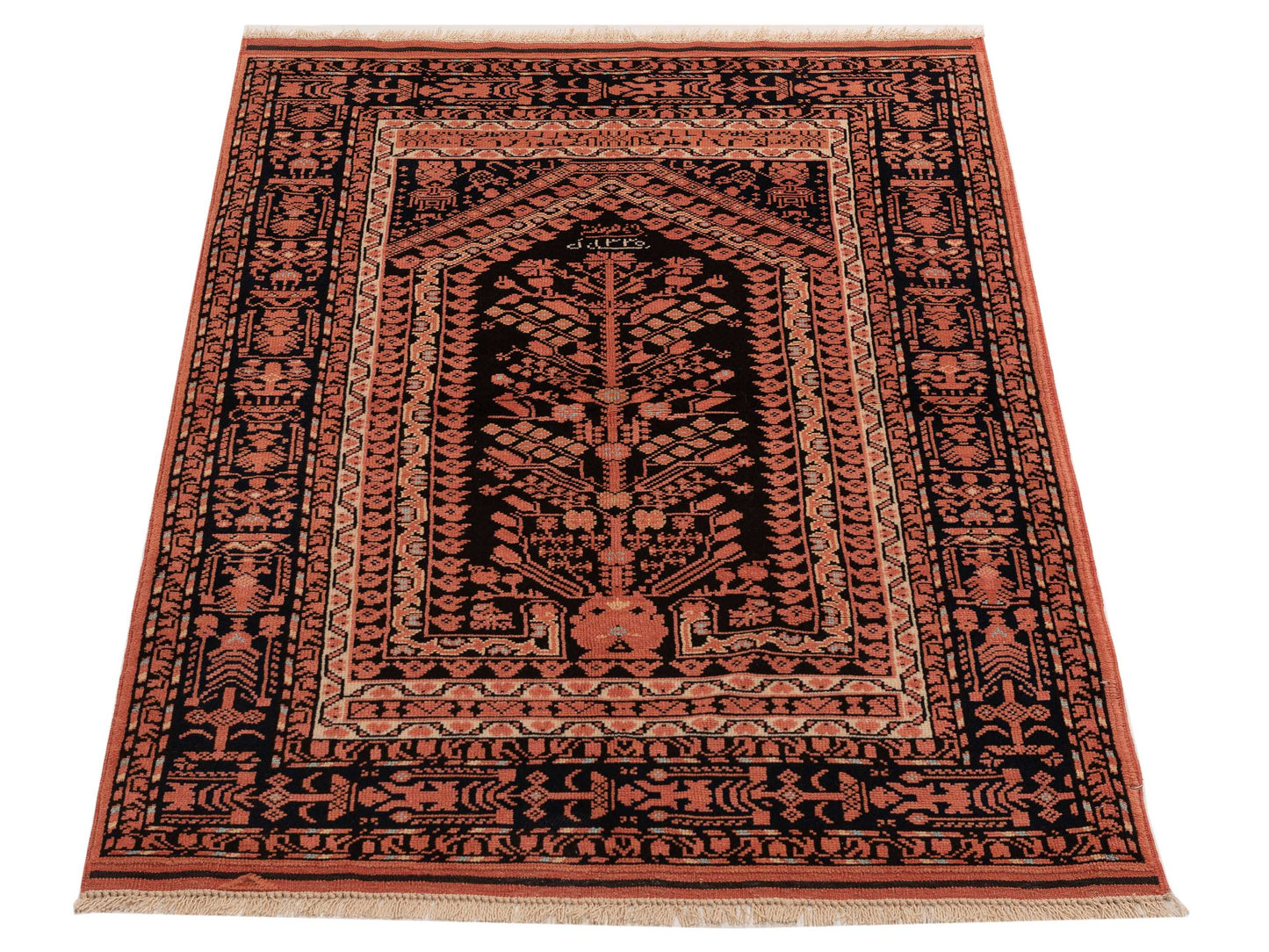 Turkish Shirwan 145192 Black Black 4.2x6.2 Hand Knotted Rug