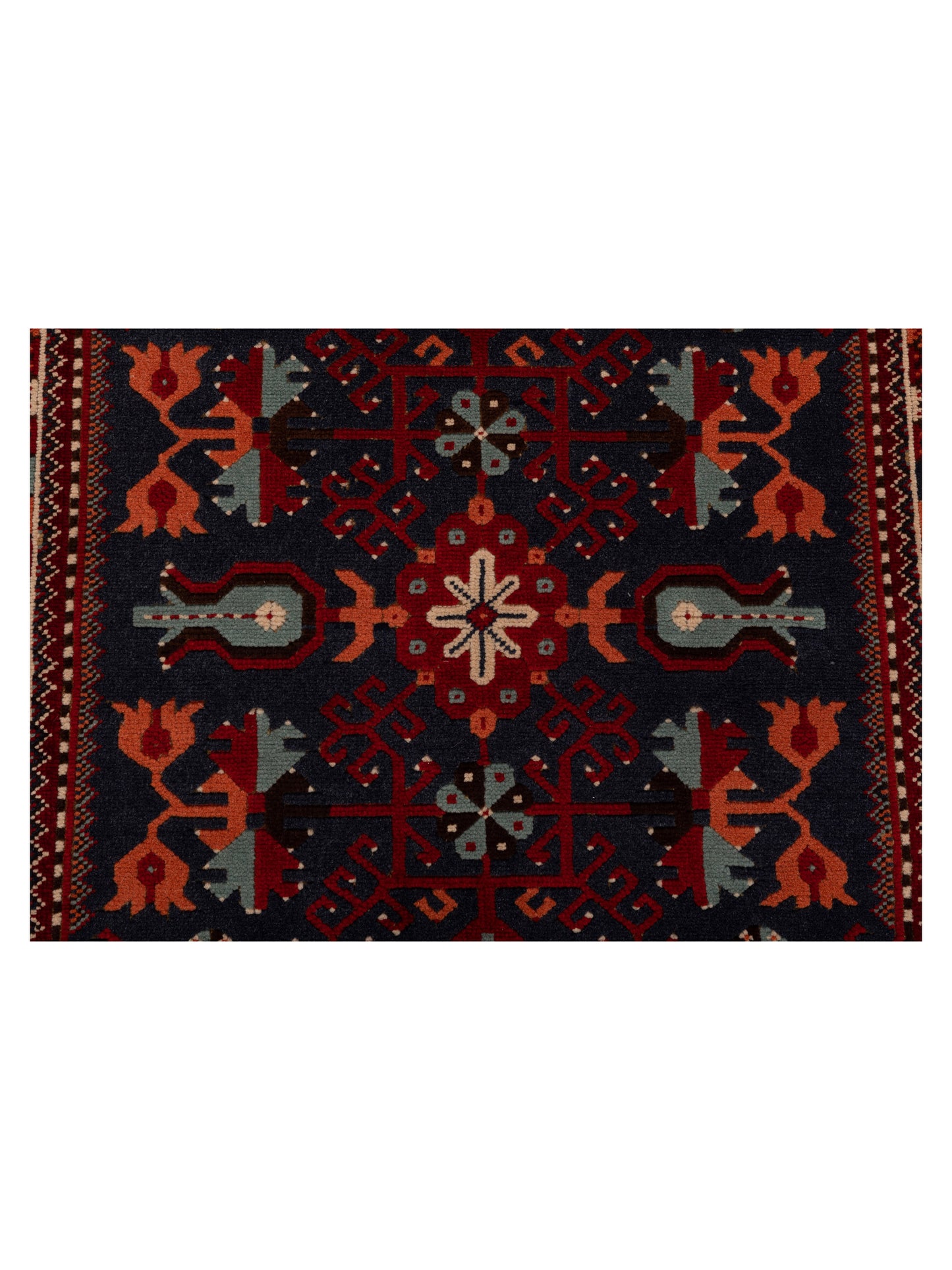 Turkish Shirwan 145216 Charcoal Red 3.10x6 Hand Knotted Rug