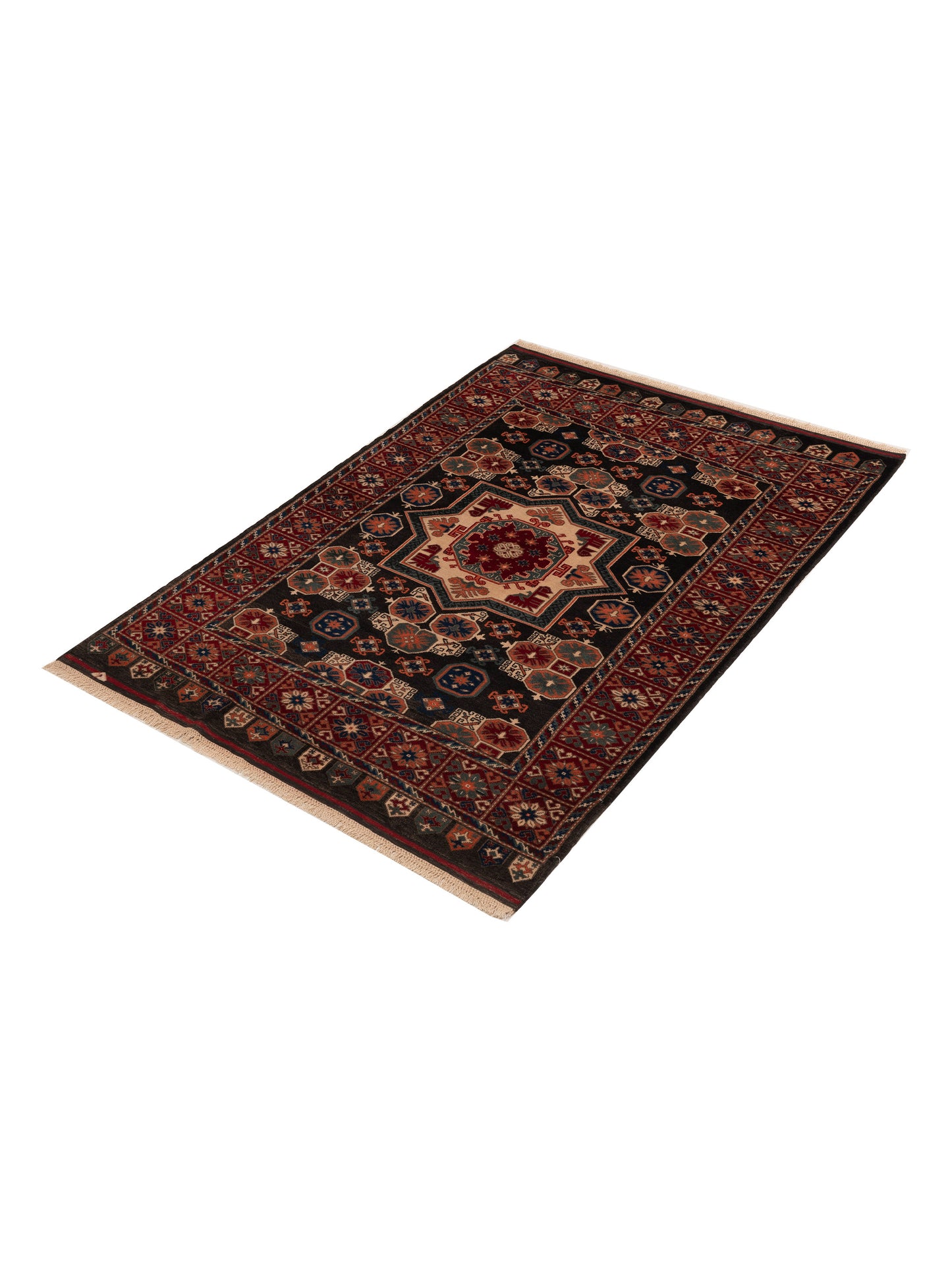 Turkish Shirwan 145218 Brown Red 5.8x7.9 Hand Knotted Rug