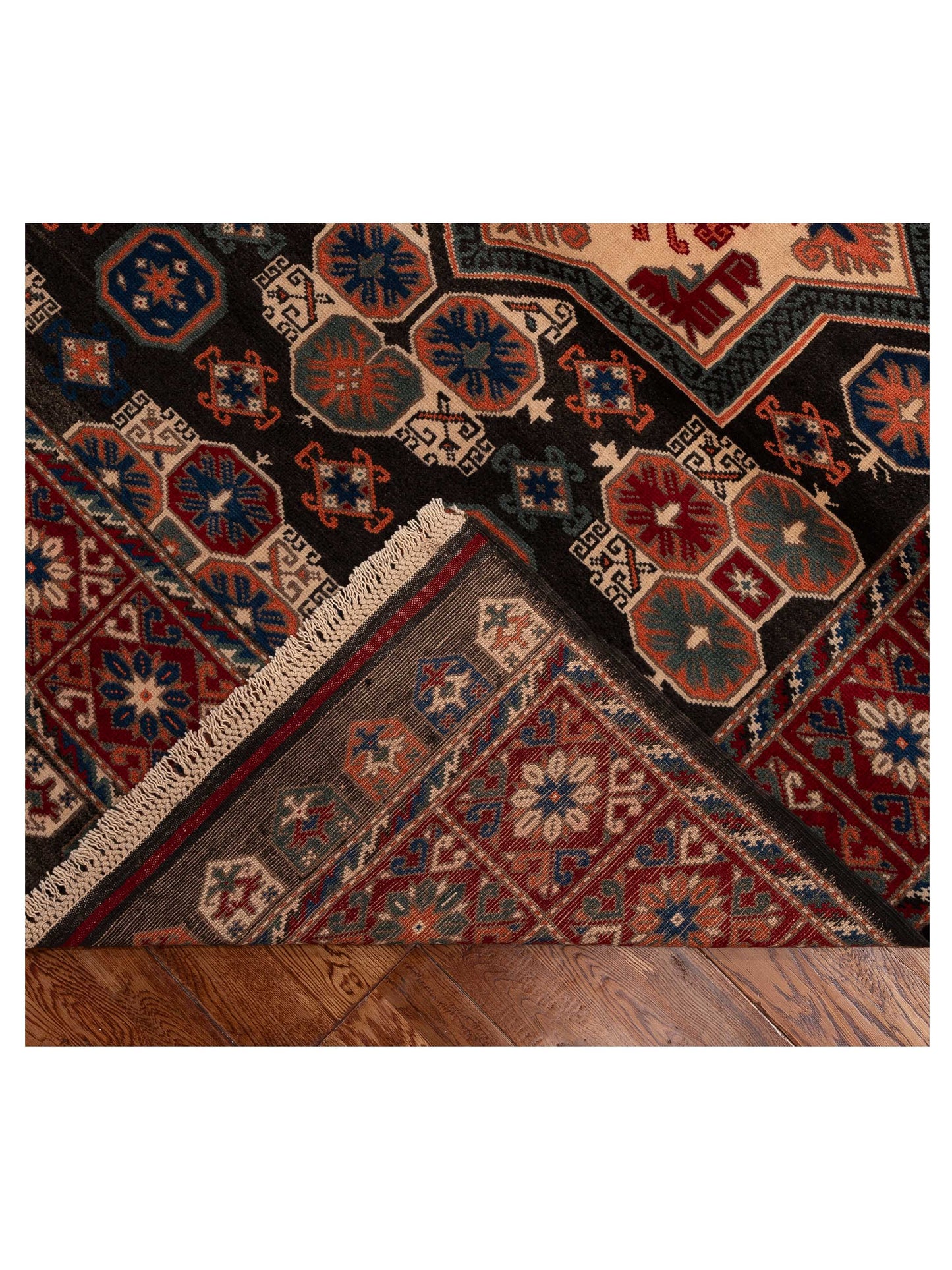 Turkish Shirwan 145218 Brown Red 5.8x7.9 Hand Knotted Rug