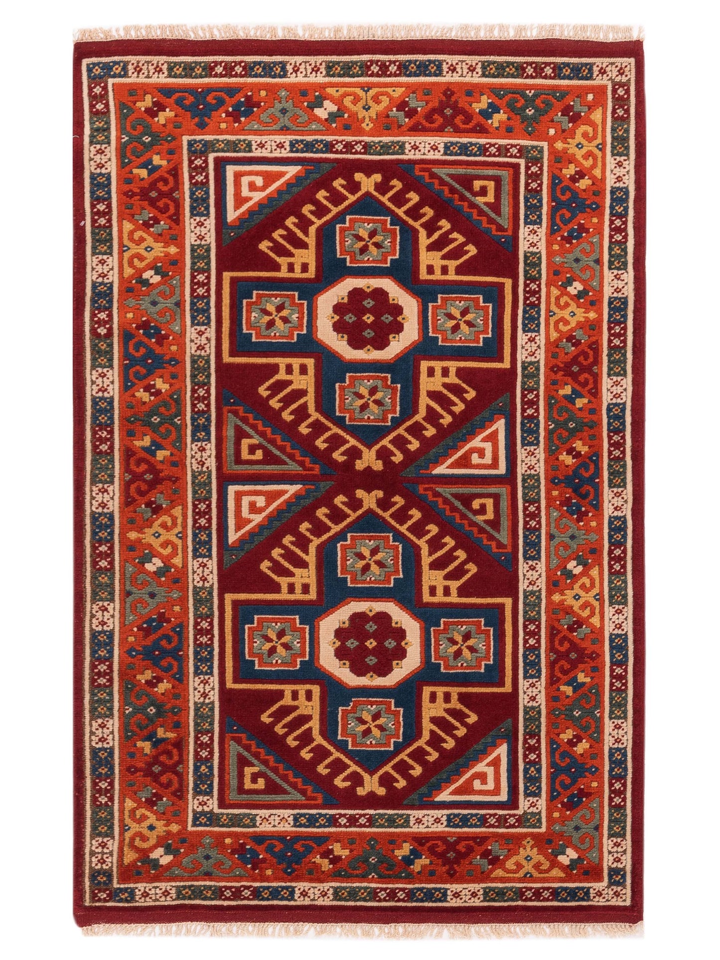 Pasha Turkish Shirwan Red Orange Traditional