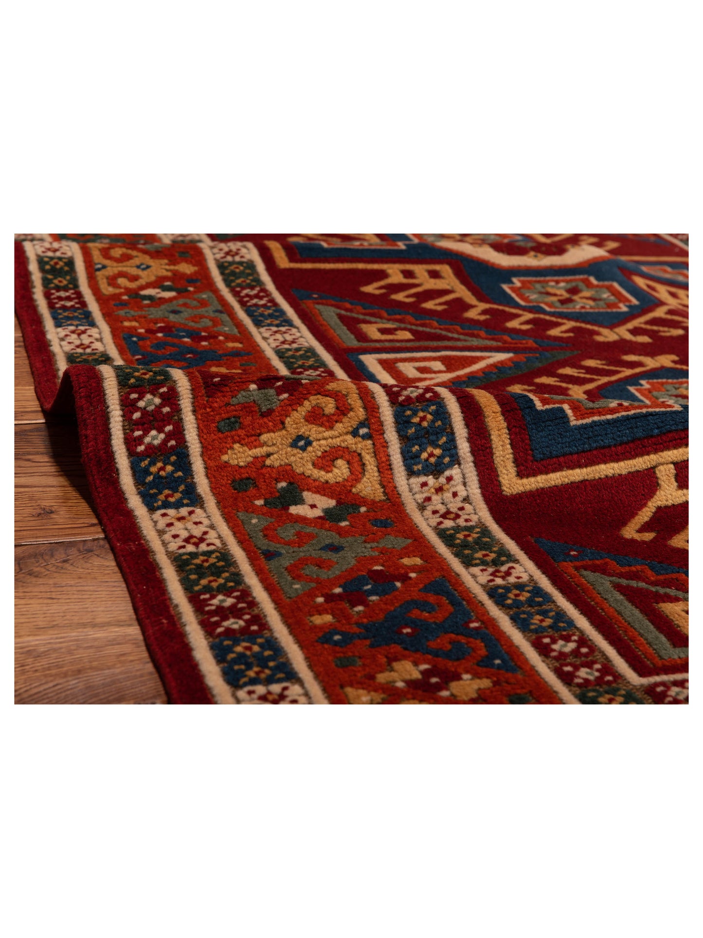Turkish Shirwan 145226 Red Orange 4x5.5 Hand Knotted Rug