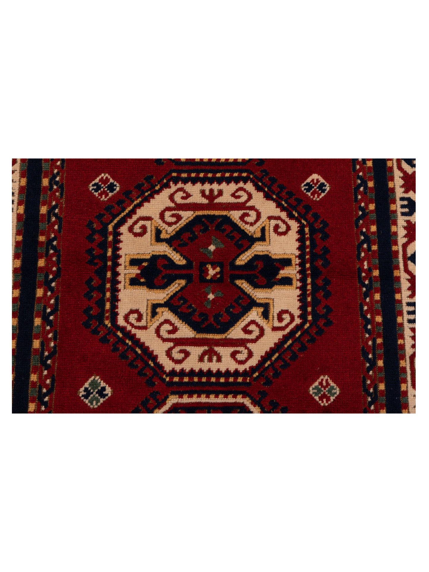 Turkish Shirwan 145233 Red Ivory 4x5.3 Hand Knotted Rug
