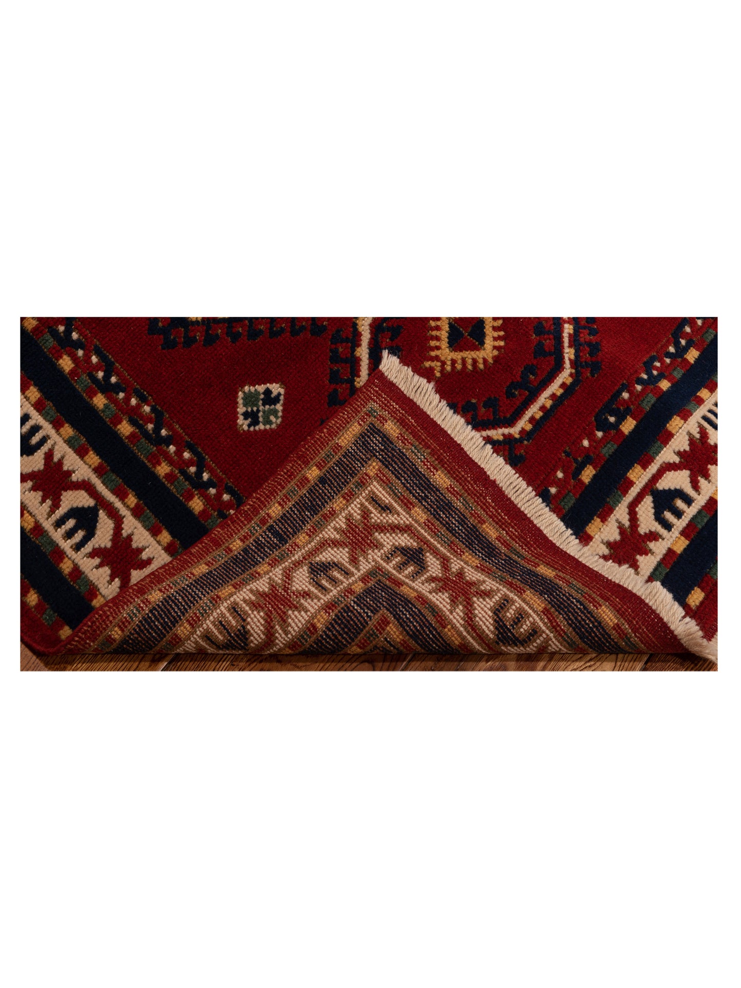 Turkish Shirwan 145233 Red Ivory 4x5.3 Hand Knotted Rug