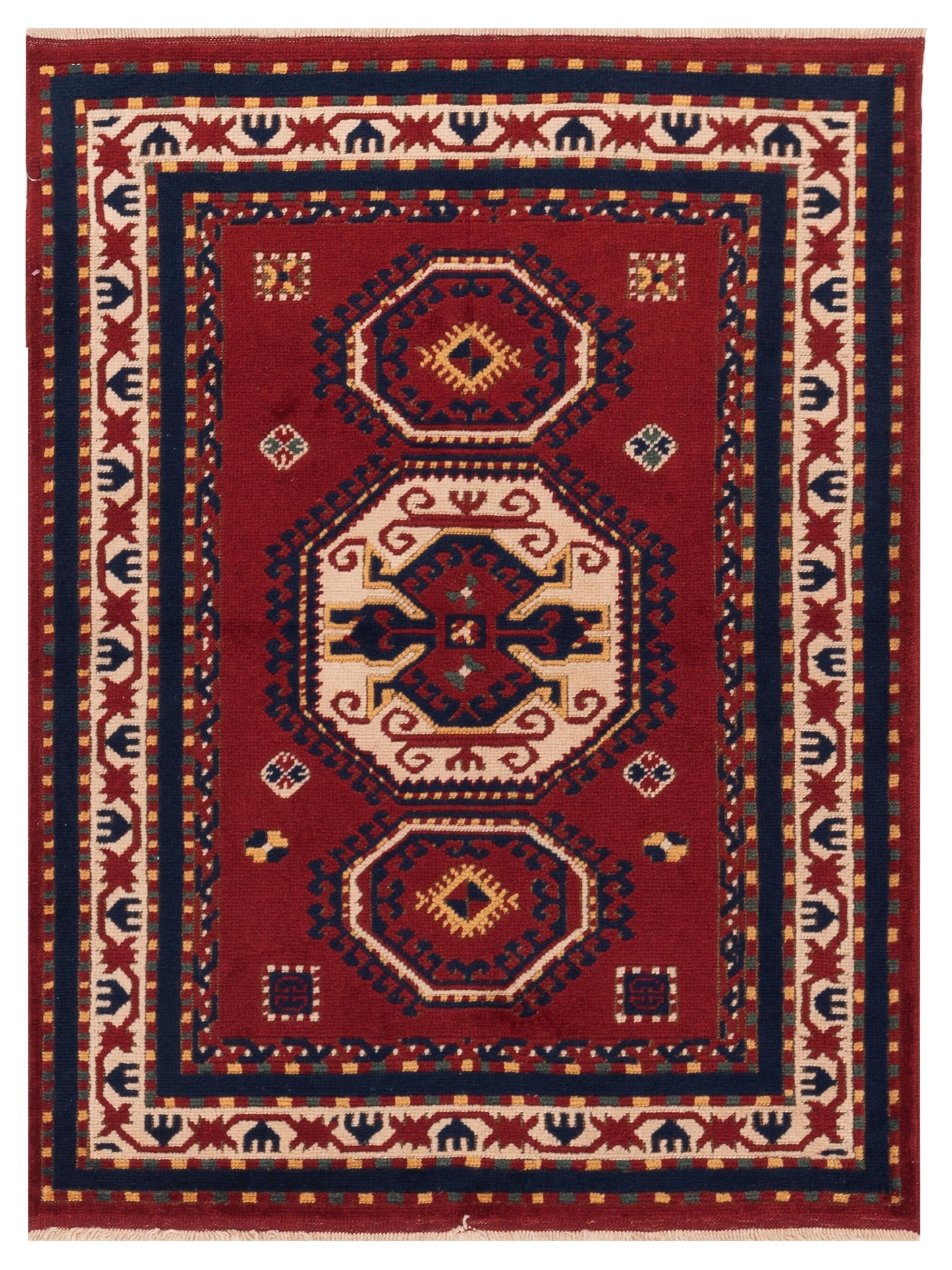 Pasha Turkish Shirwan Red Ivory Traditional
