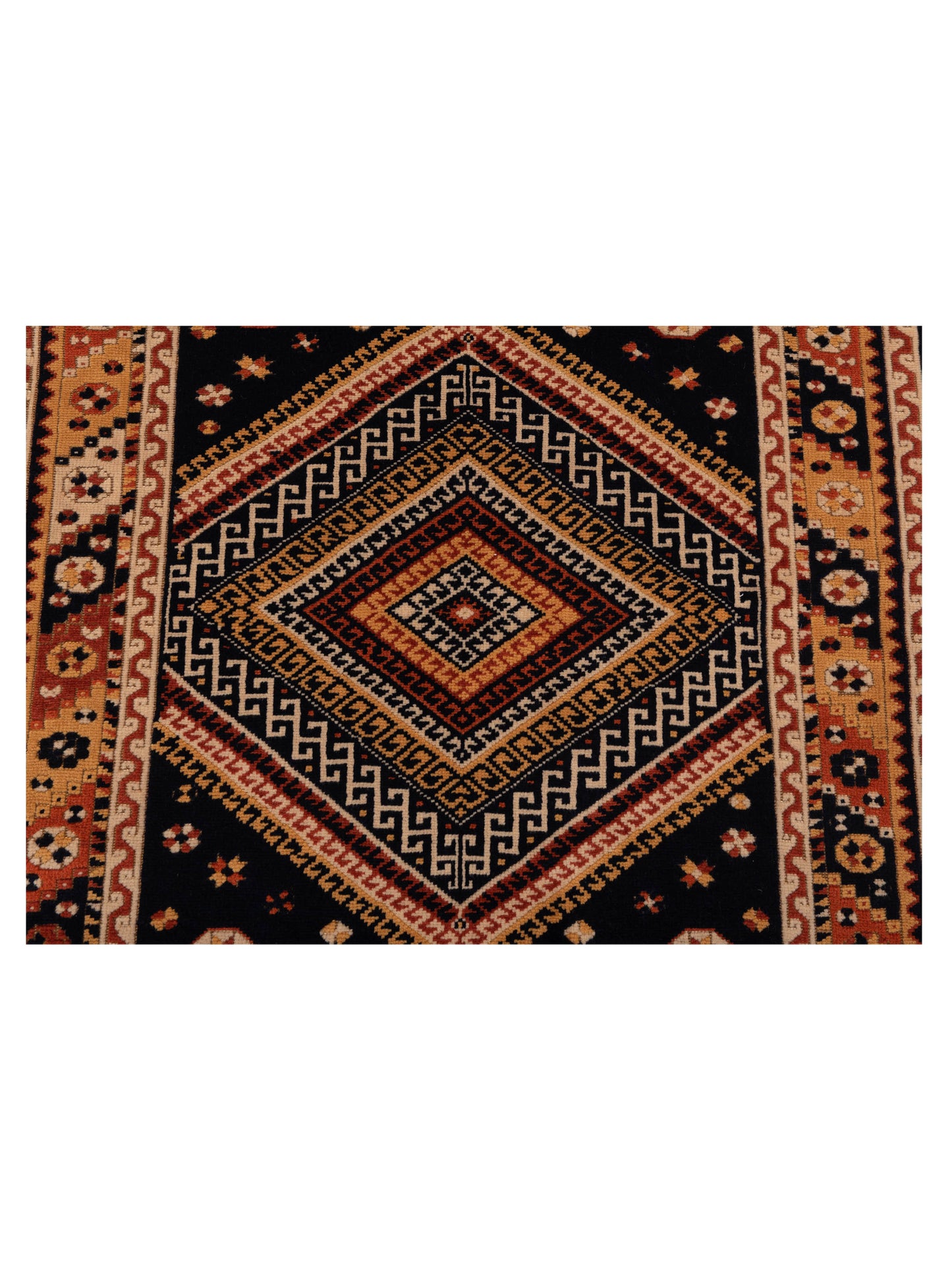 Turkish Shirwan 145235 Navy Orange 3.11x5.7 Hand Knotted Rug