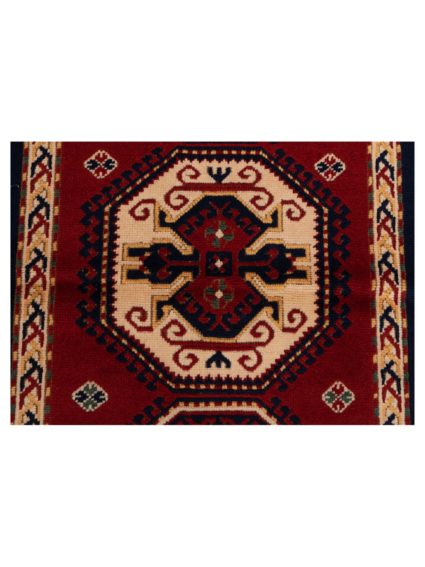 Turkish Shirwan 145236 Red Ivory 4.1x5.6 Hand Knotted Rug