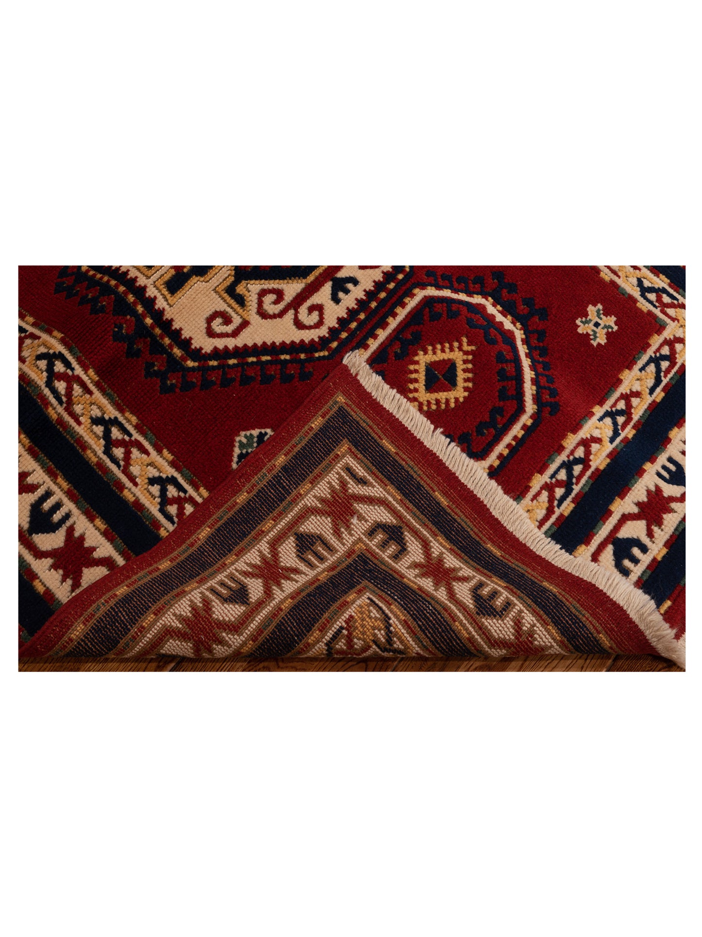 Turkish Shirwan 145236 Red Ivory 4.1x5.6 Hand Knotted Rug