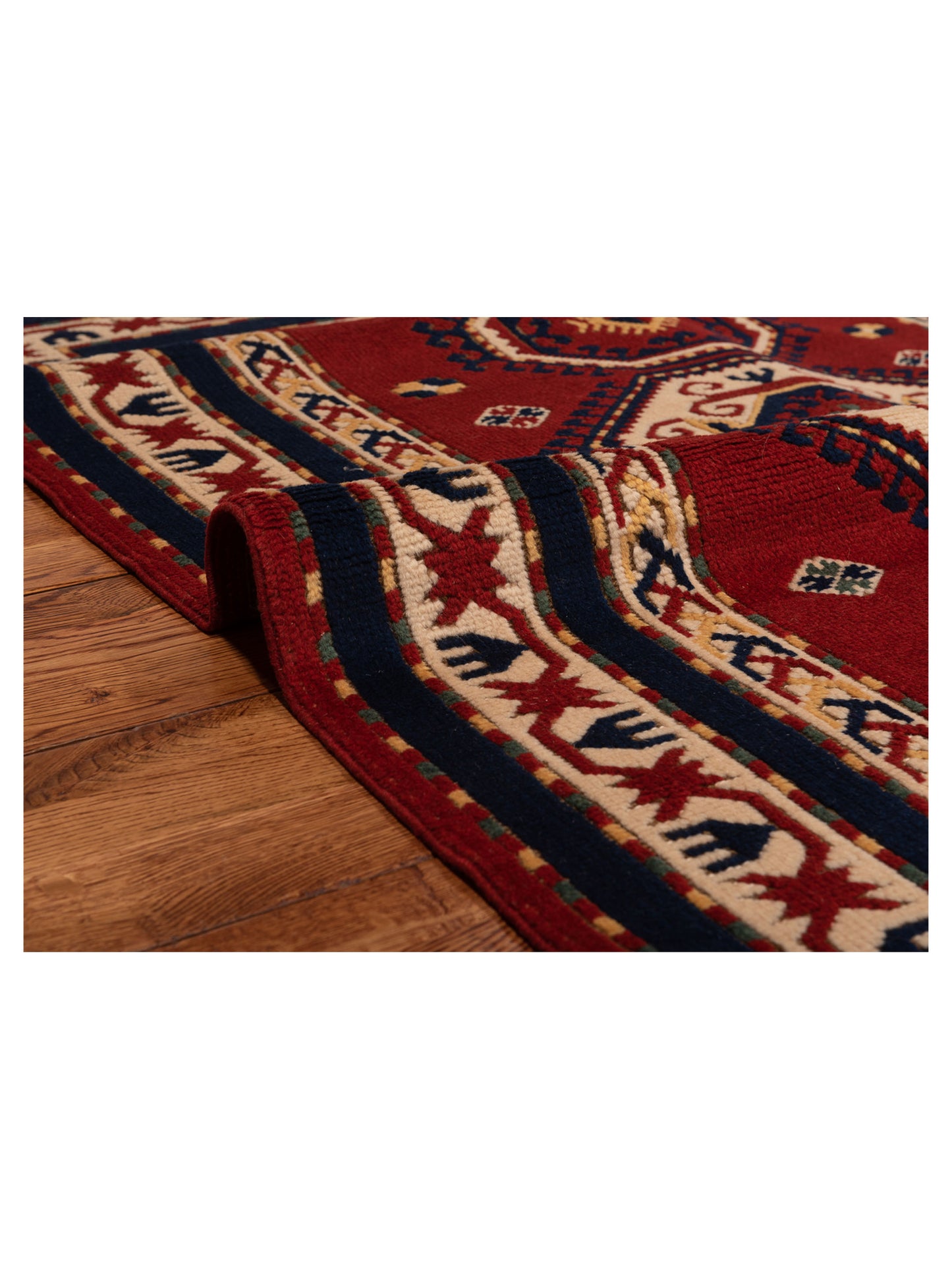 Turkish Shirwan 145236 Red Ivory 4.1x5.6 Hand Knotted Rug