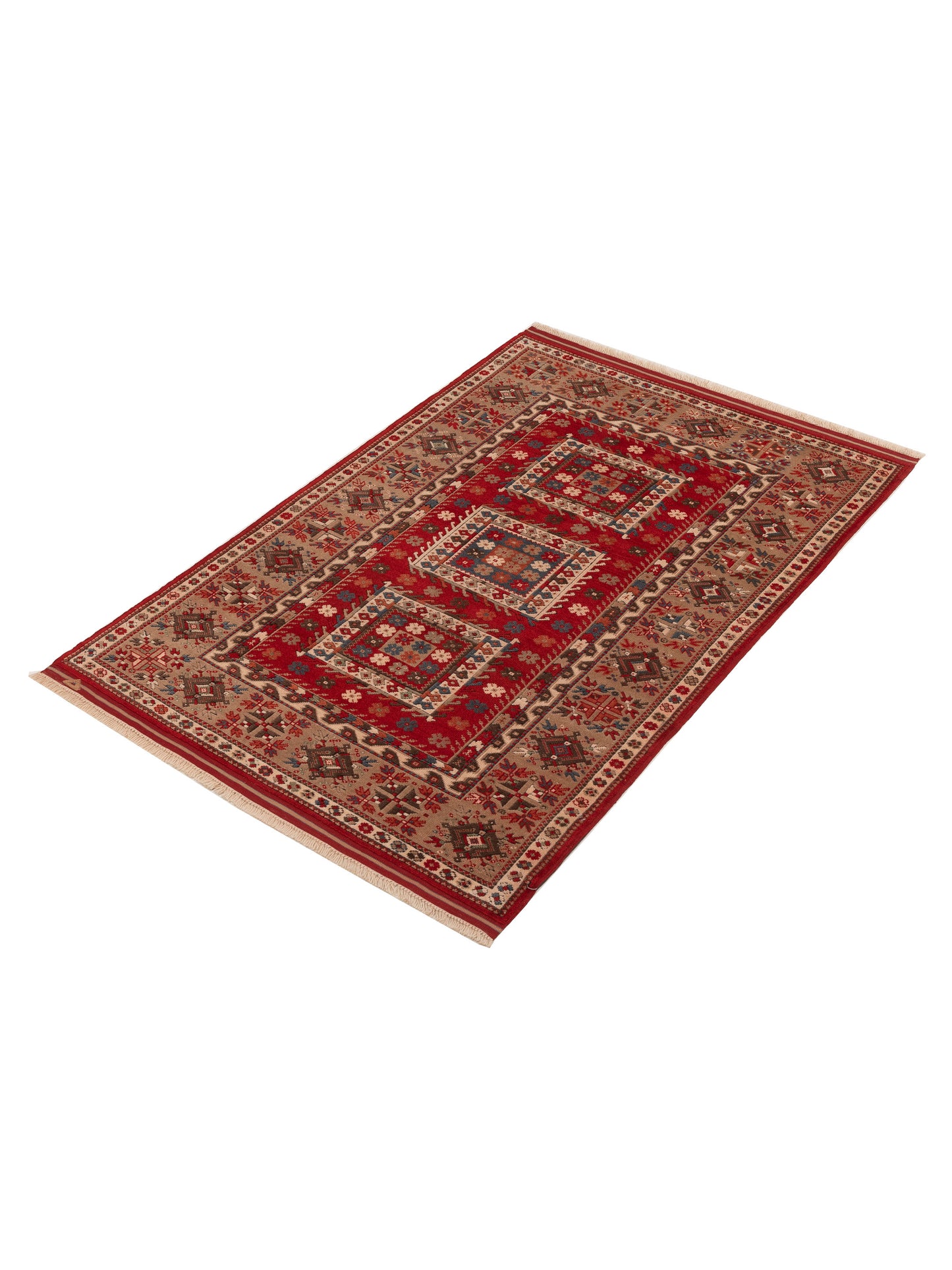 Turkish Shirwan 145238 Red Brown 4.8x7 Hand Knotted Rug