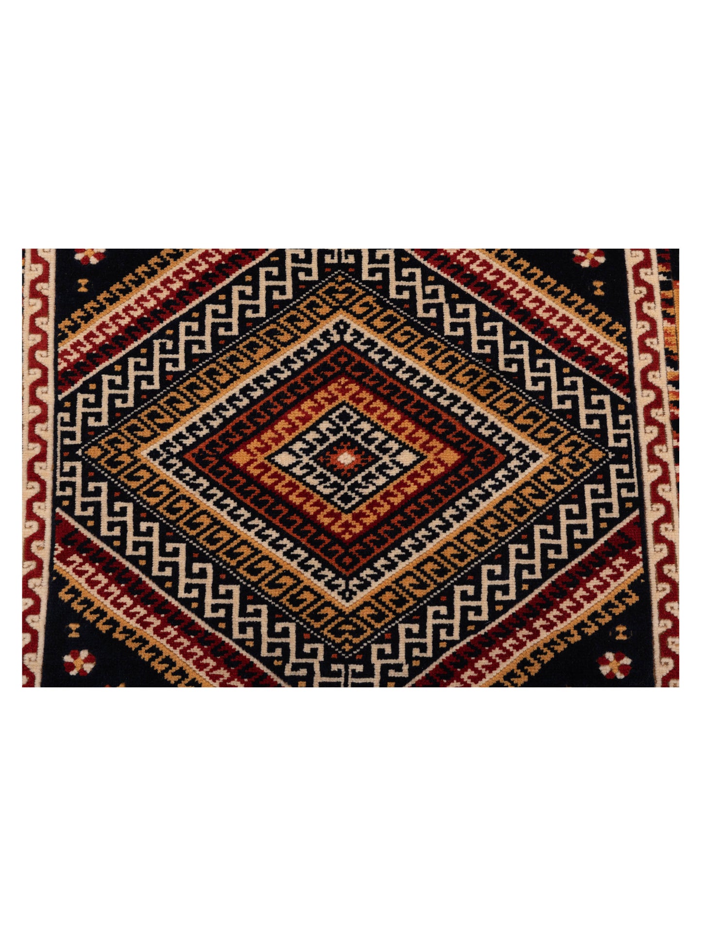 Turkish Shirwan 145239 Navy Orange 3.10x5.7 Hand Knotted Rug