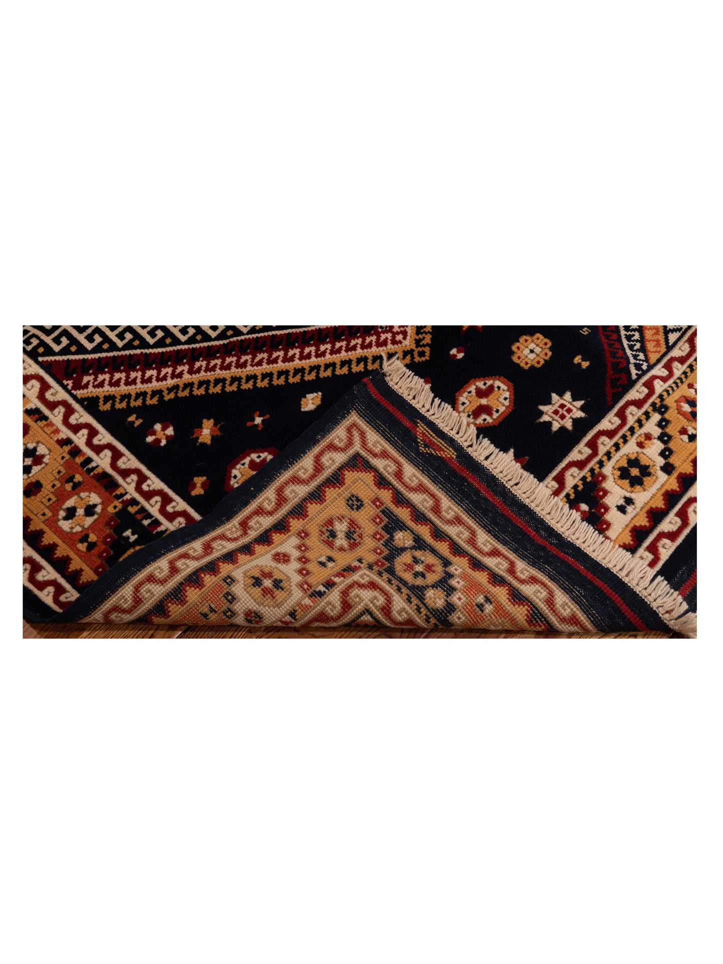 Turkish Shirwan 145239 Navy Orange 3.10x5.7 Hand Knotted Rug