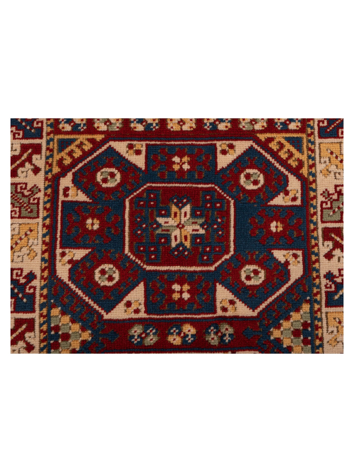 Turkish Shirwan 145242 Navy Ivory 3.2x4.3 Hand Knotted Rug
