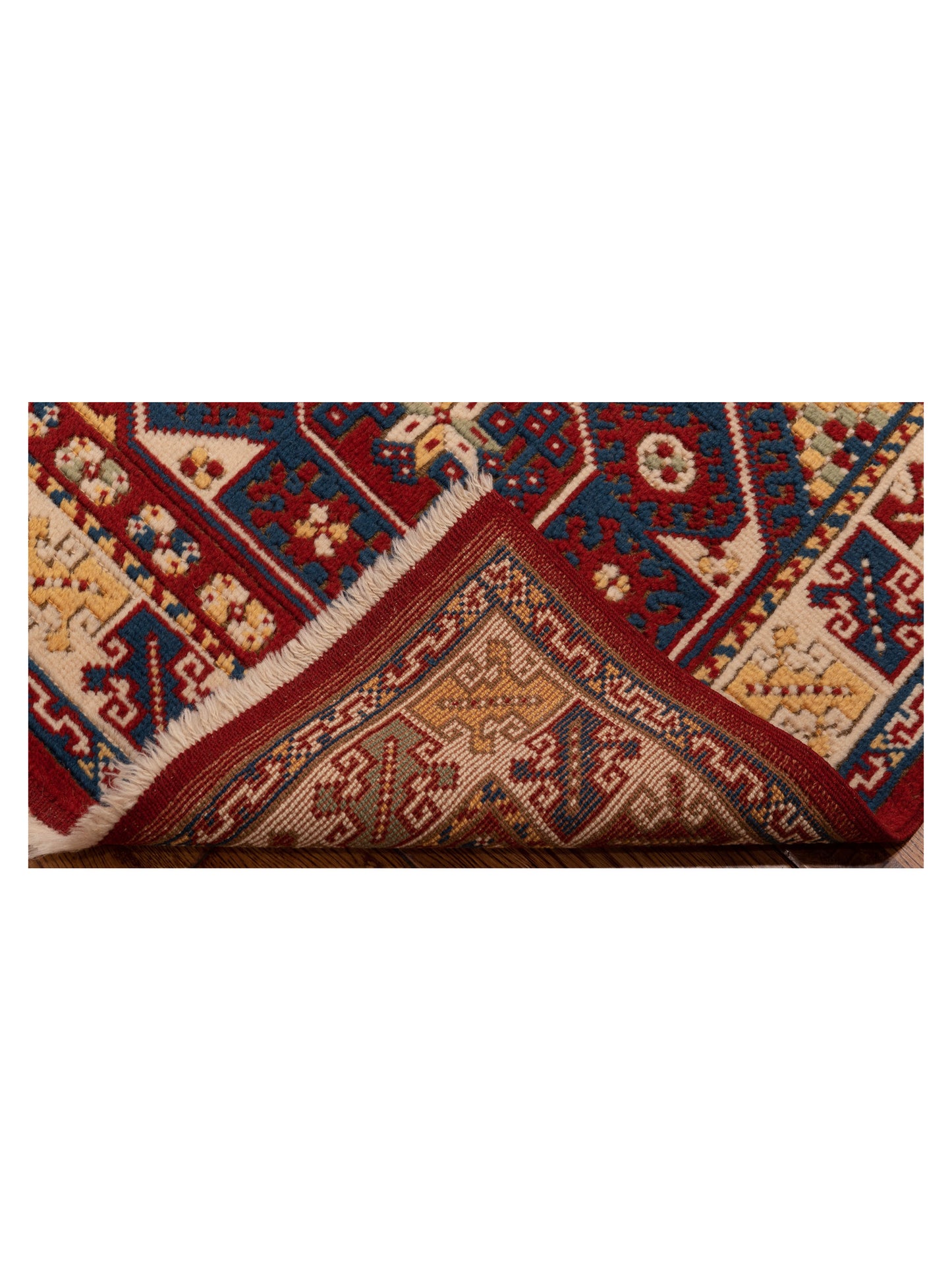 Turkish Shirwan 145242 Navy Ivory 3.2x4.3 Hand Knotted Rug