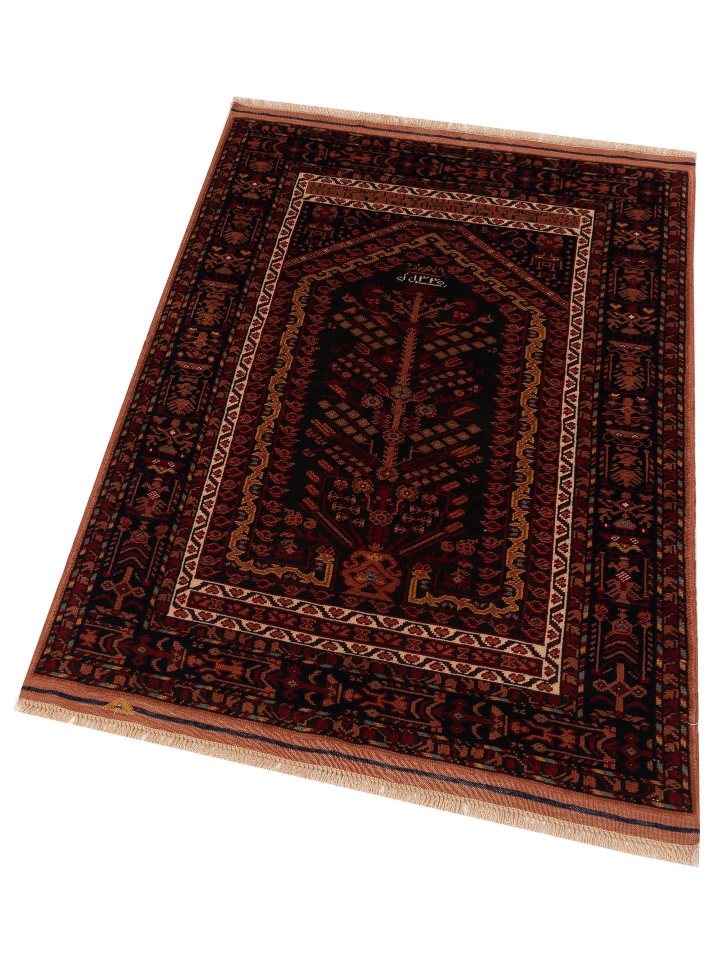 Turkish Shirwan 145247 Black Black 3.10x5.9 Hand Knotted Rug