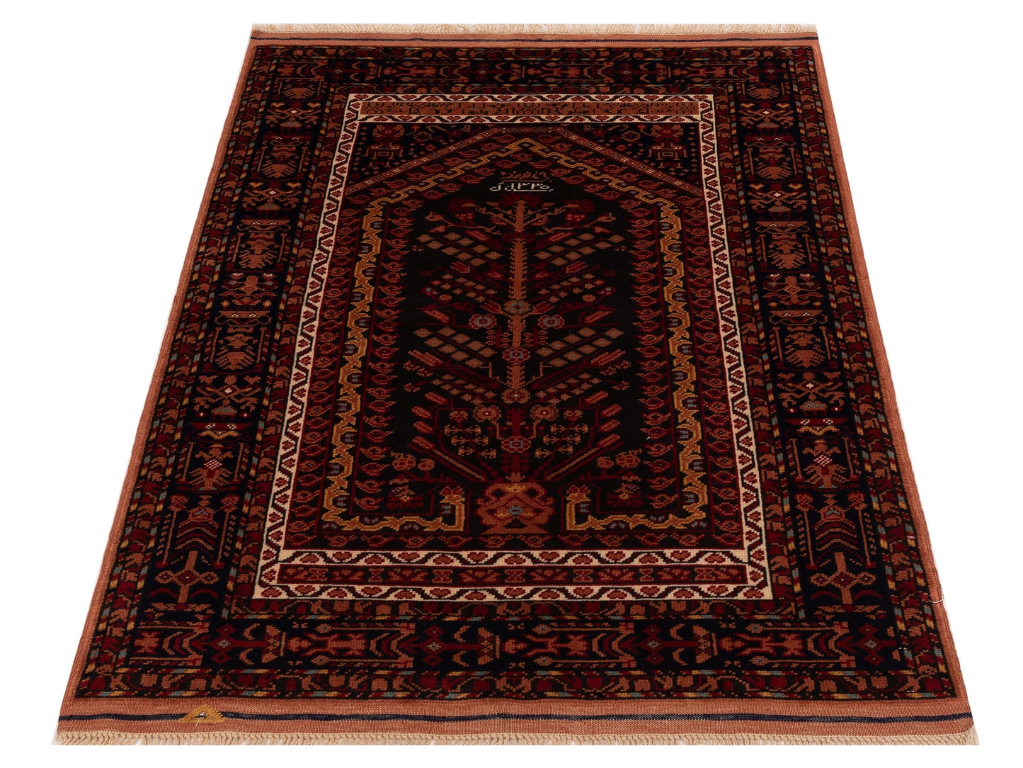 Turkish Shirwan 145247 Black Black 3.10x5.9 Hand Knotted Rug