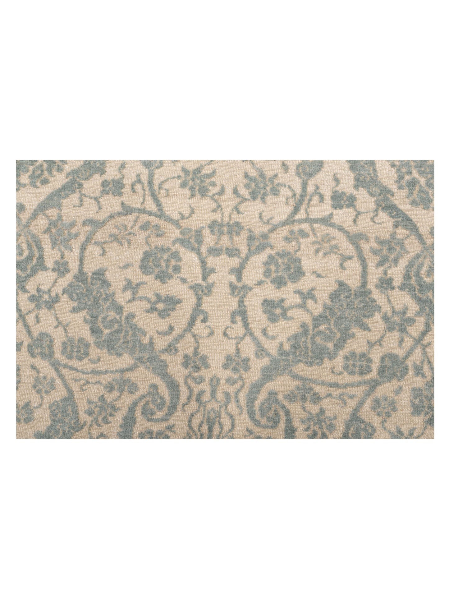 Defne Orchid Beige Ice Blue 6.10x9.5 Hand Knotted Rug