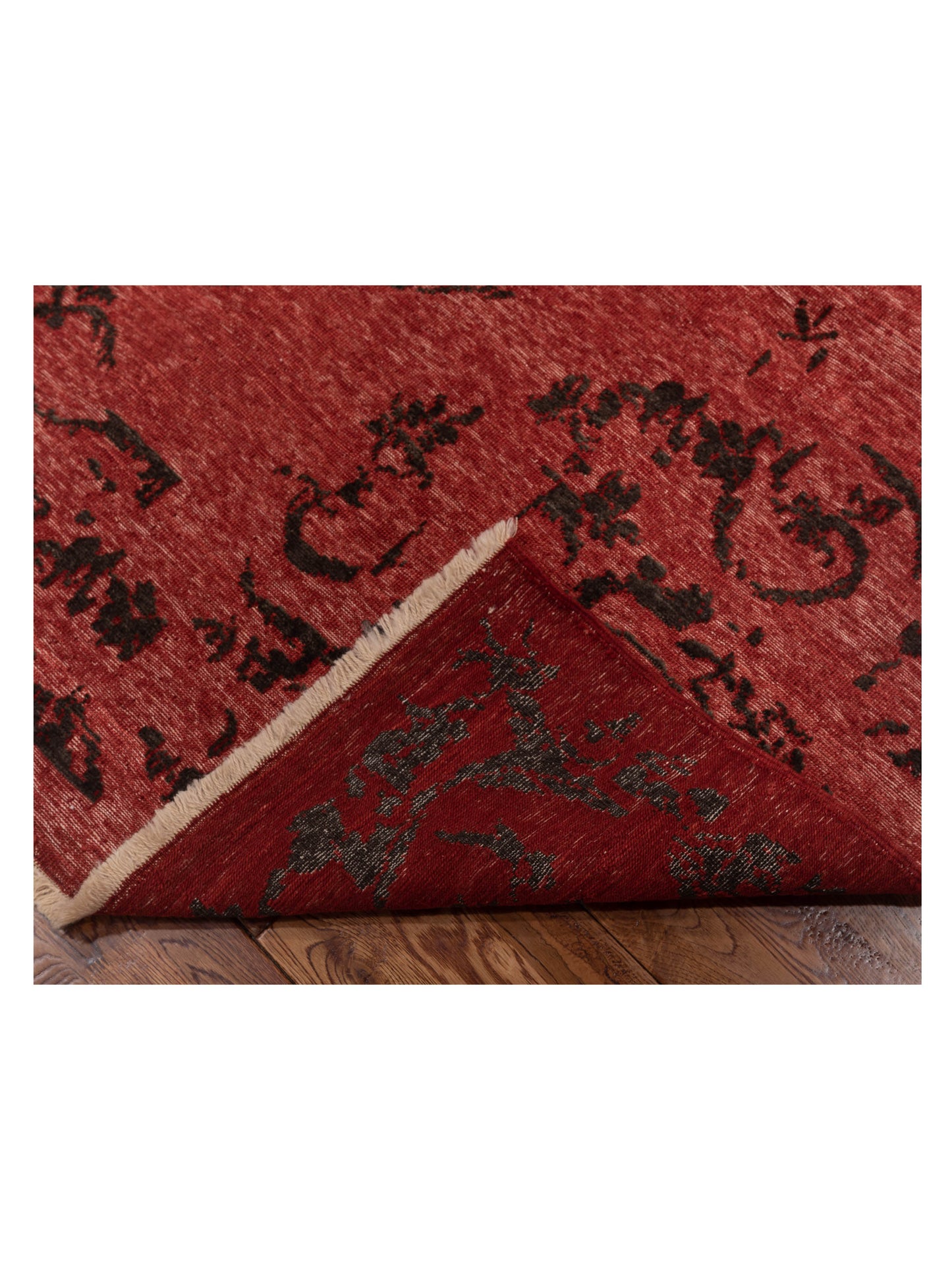 Defne Clove Red Charcoal 6.3x9.3 Hand Knotted Rug