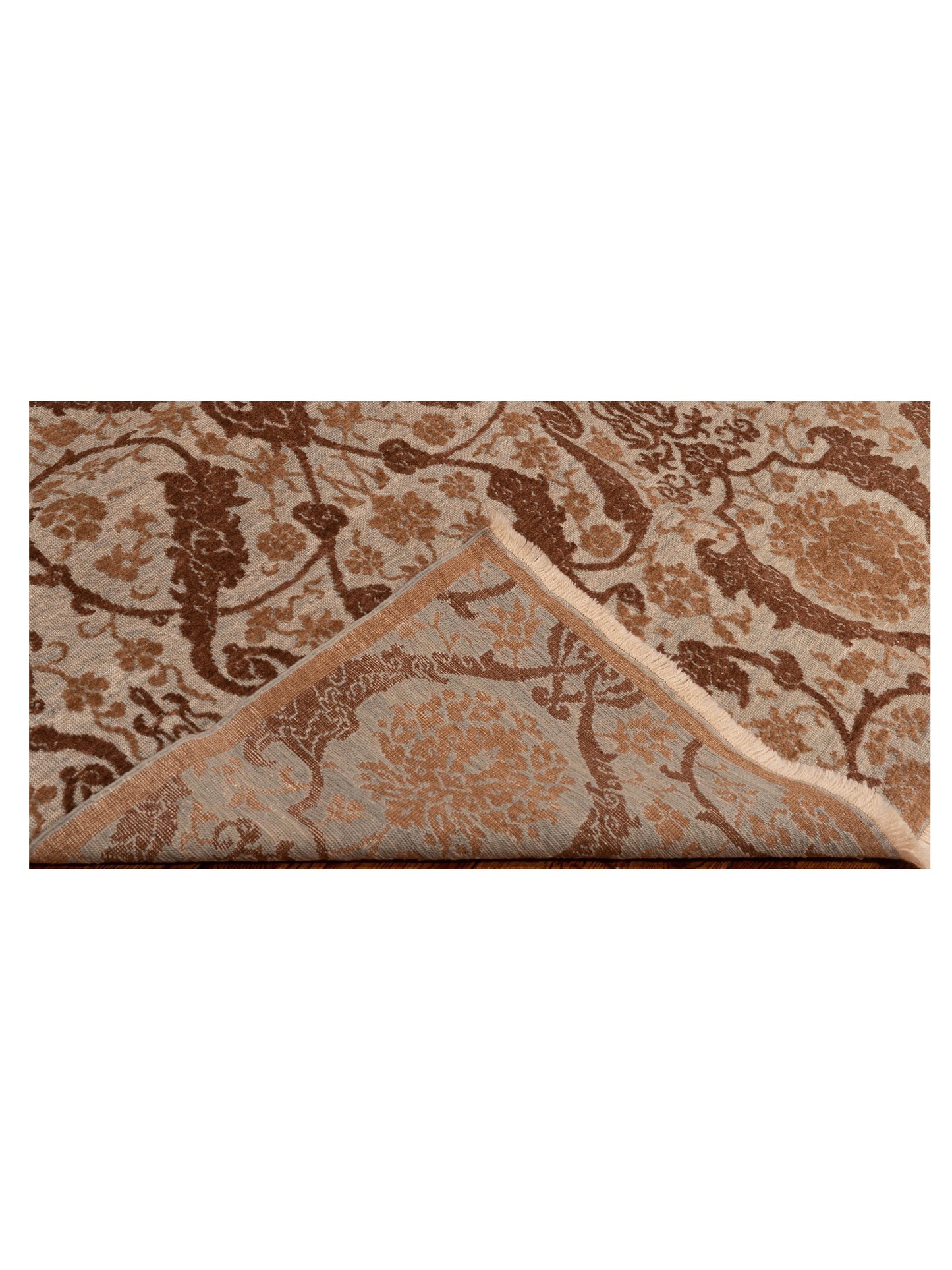 Defne Orchid Beige Brown 6.6x9.7 Hand Knotted Rug