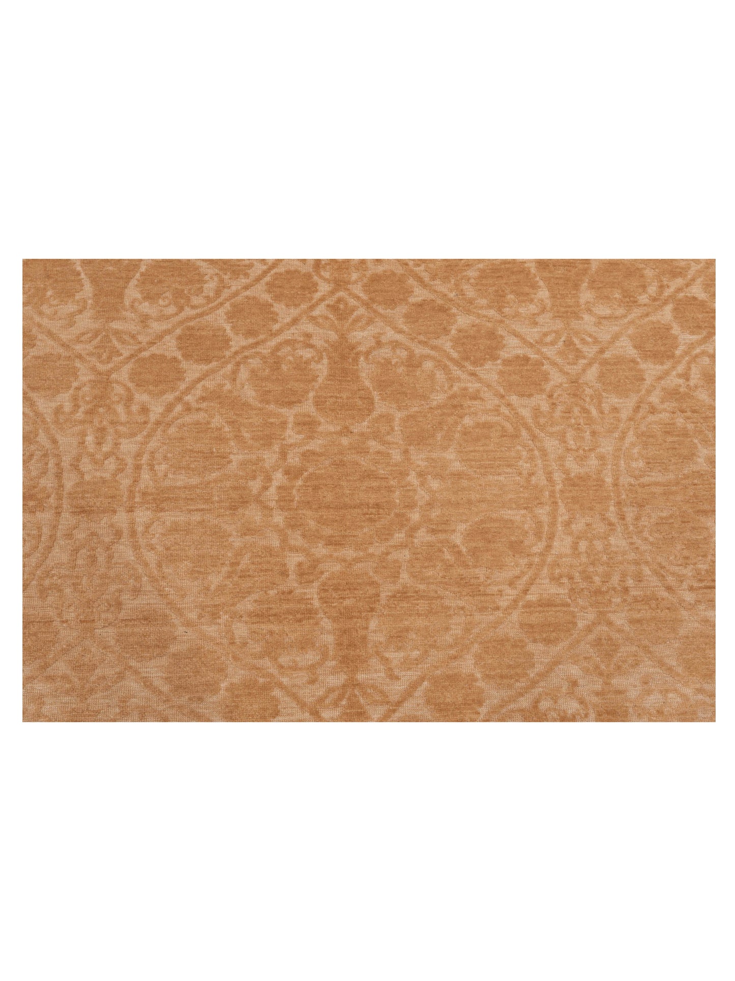 Defne Lotus Gold Gold 6.7x9.9 Hand Knotted Rug