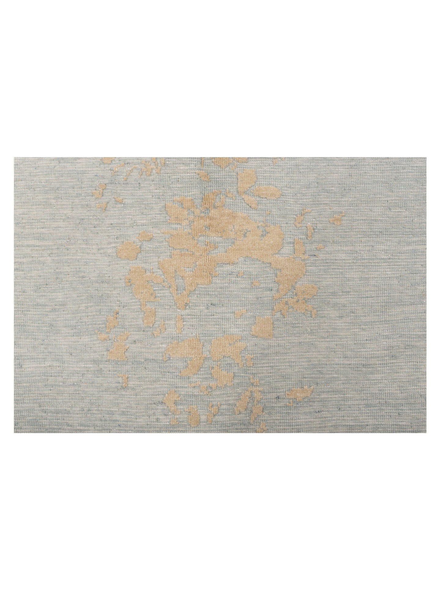 Defne Marigold Ice Blue Ivory 7.9x9.8 Hand Knotted Rug