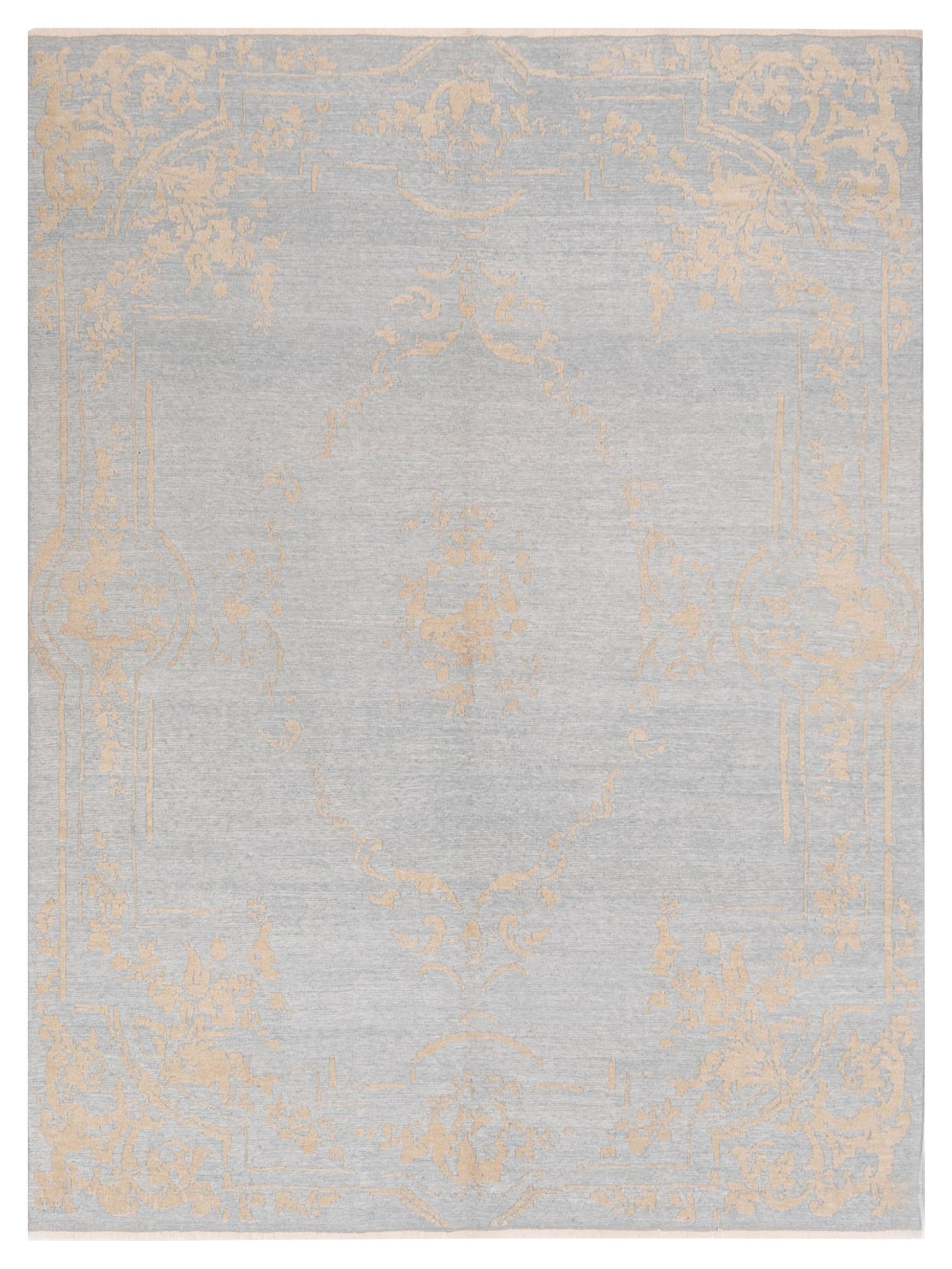 Pasha Defne  Ice Blue Ivory Transitional