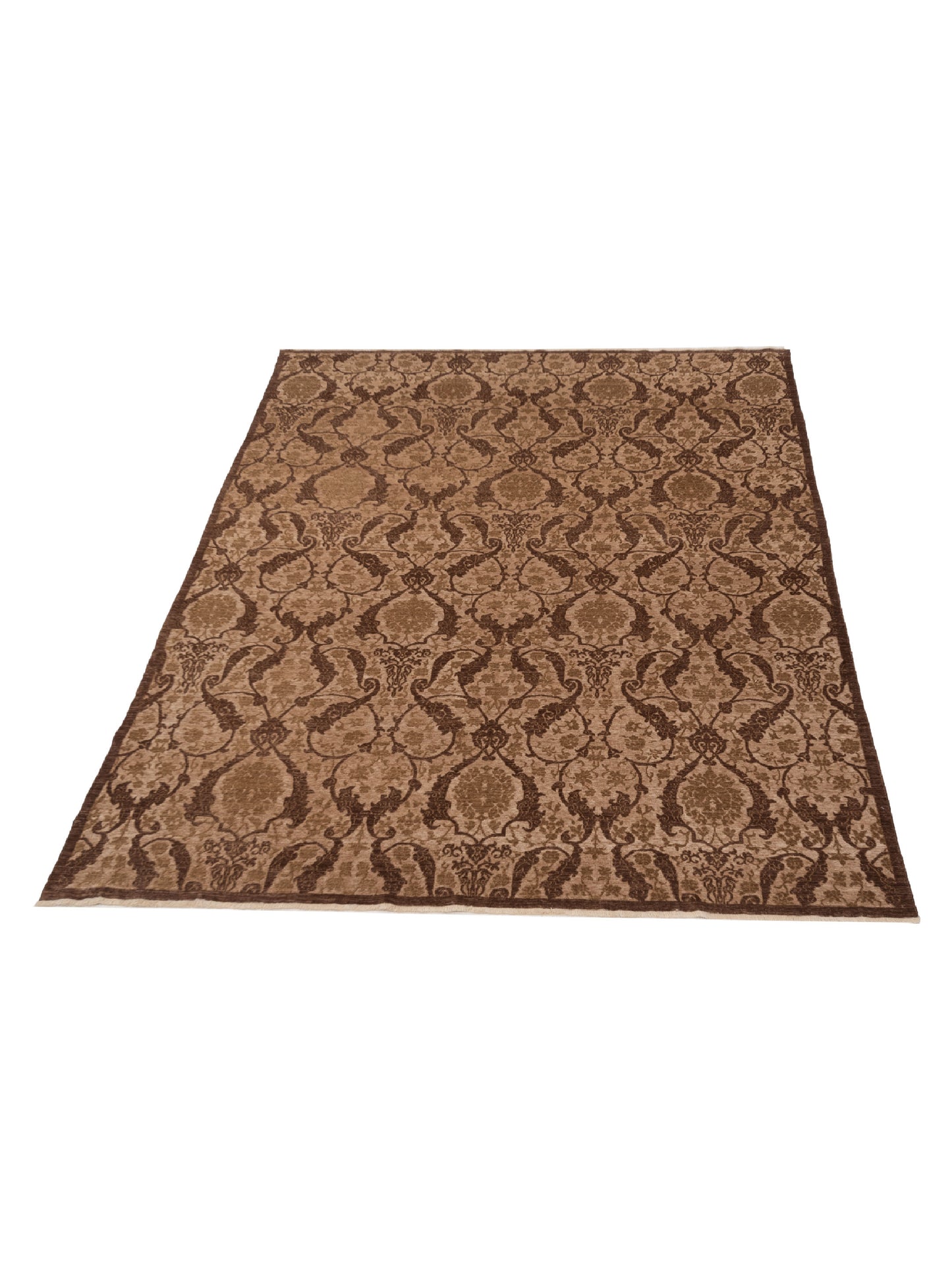 Defne Orchid Brown Brown 9.1x11.4 Hand Knotted Rug